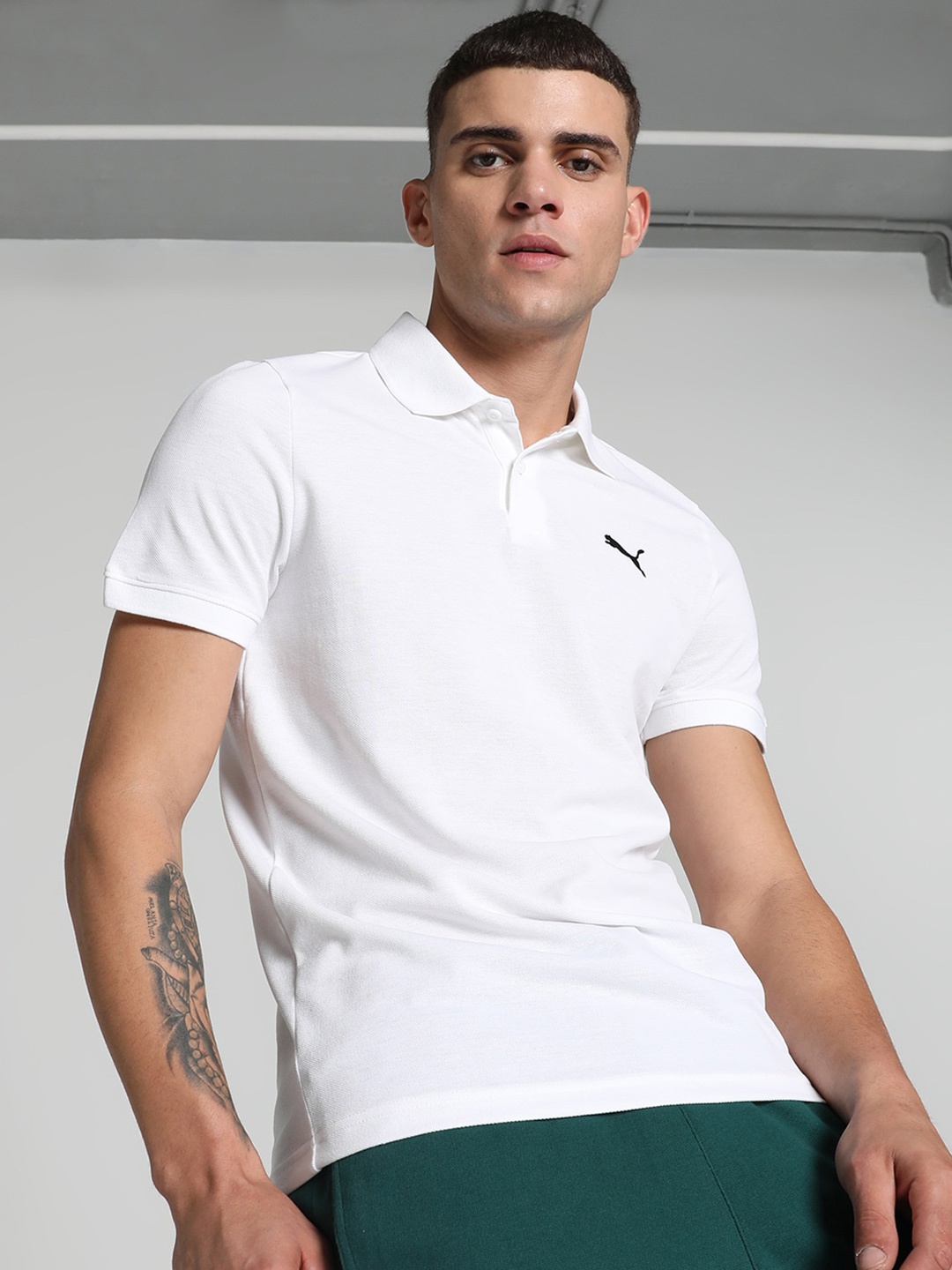 

Puma Basic Slim Fit Cotton T-shirt, White