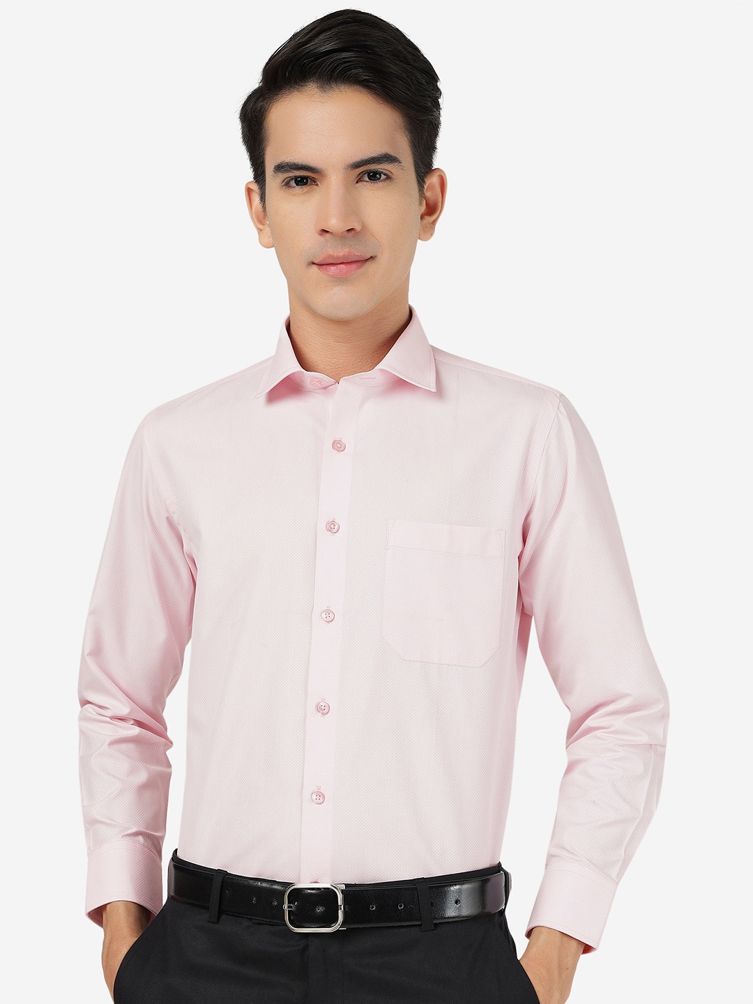 

Greenfibre Spread Collar Slim Fit Formal Shirt, Pink