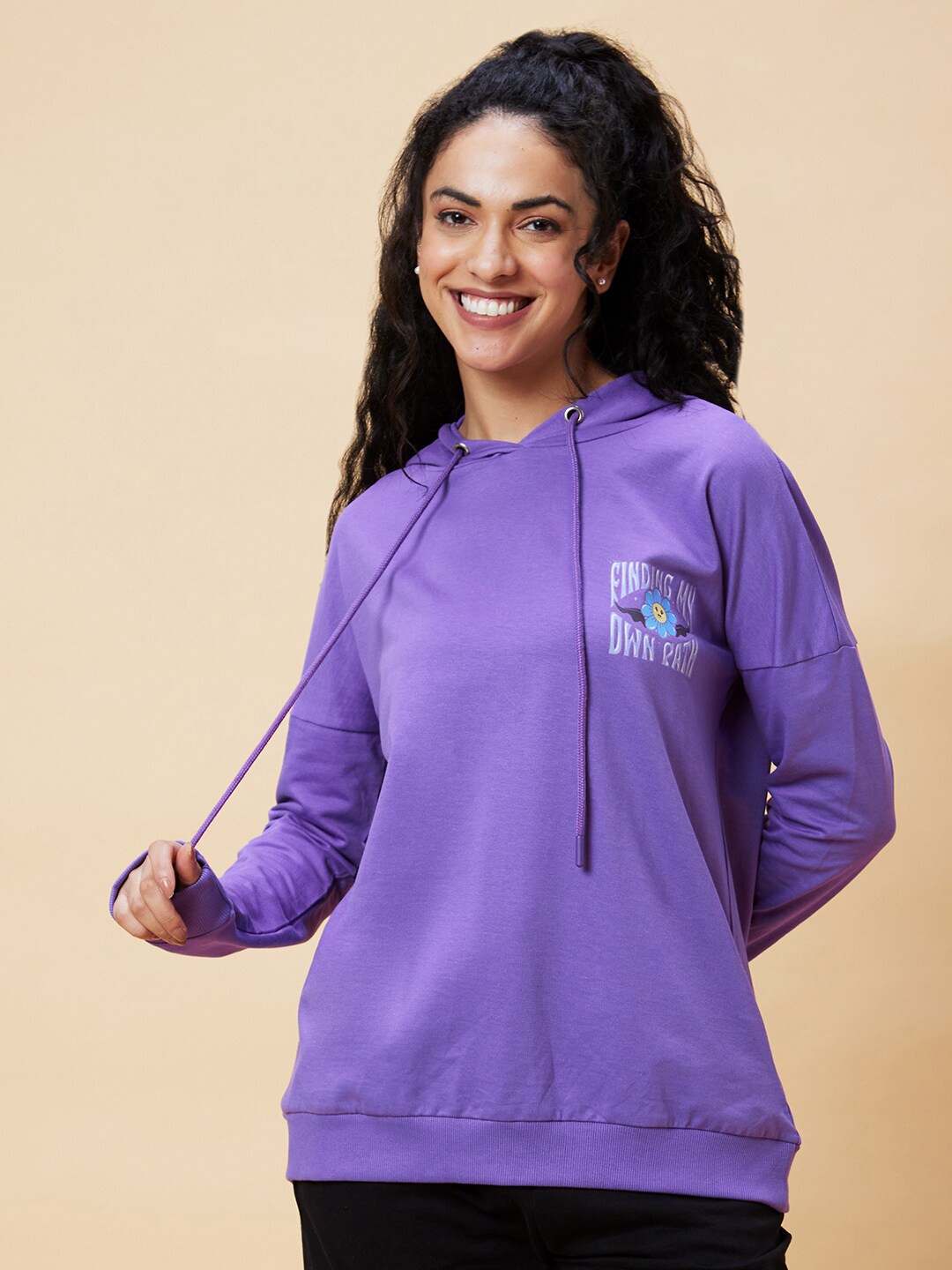 

Globus Lavender Hooded Pure Cotton Pullover
