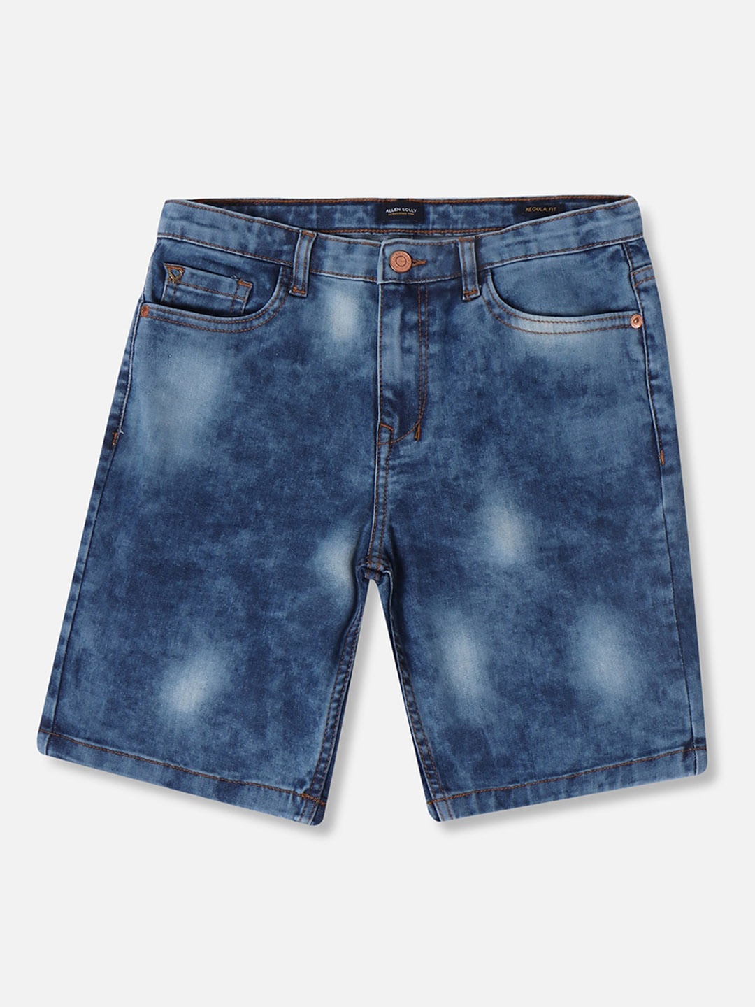 

Allen Solly Junior Boys Washed Mid Rise Cotton Denim Shorts, Blue