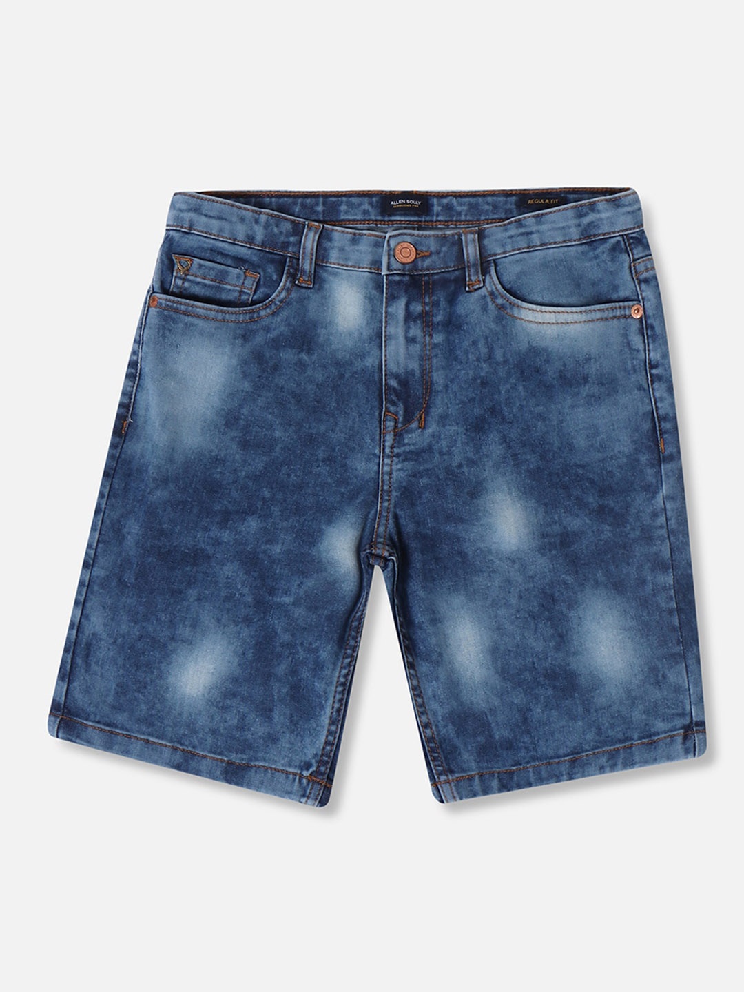 

Allen Solly Junior Boys Washed Mid Rise Cotton Denim Shorts, Blue