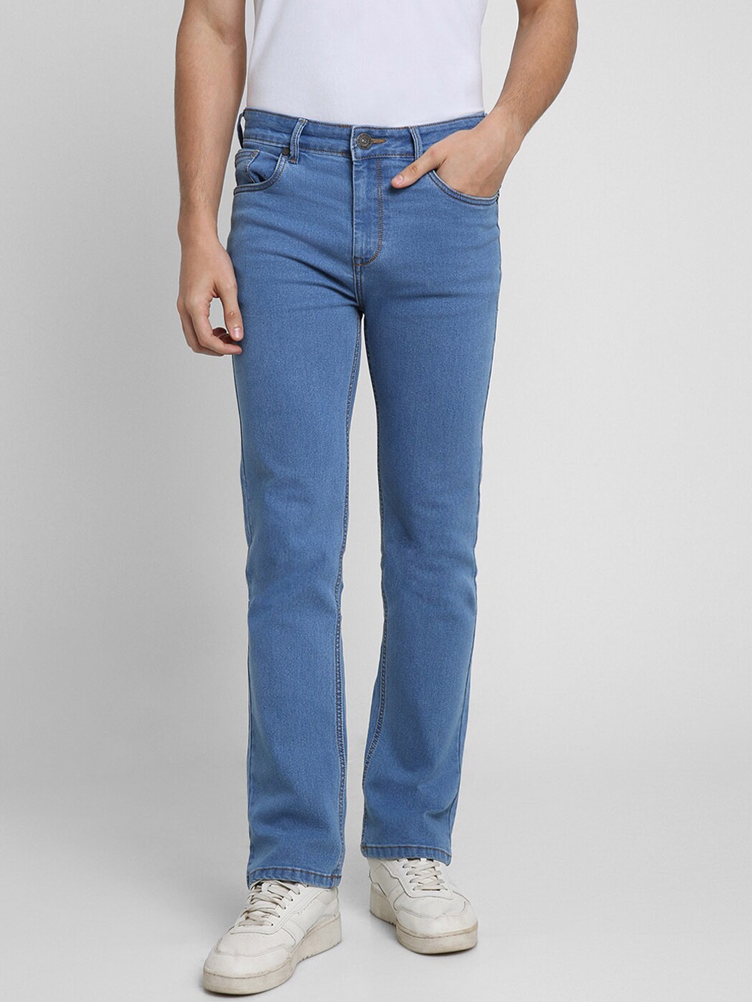 

Dennis Lingo Men Straight Fit Clean Look Stretchable Jeans, Blue