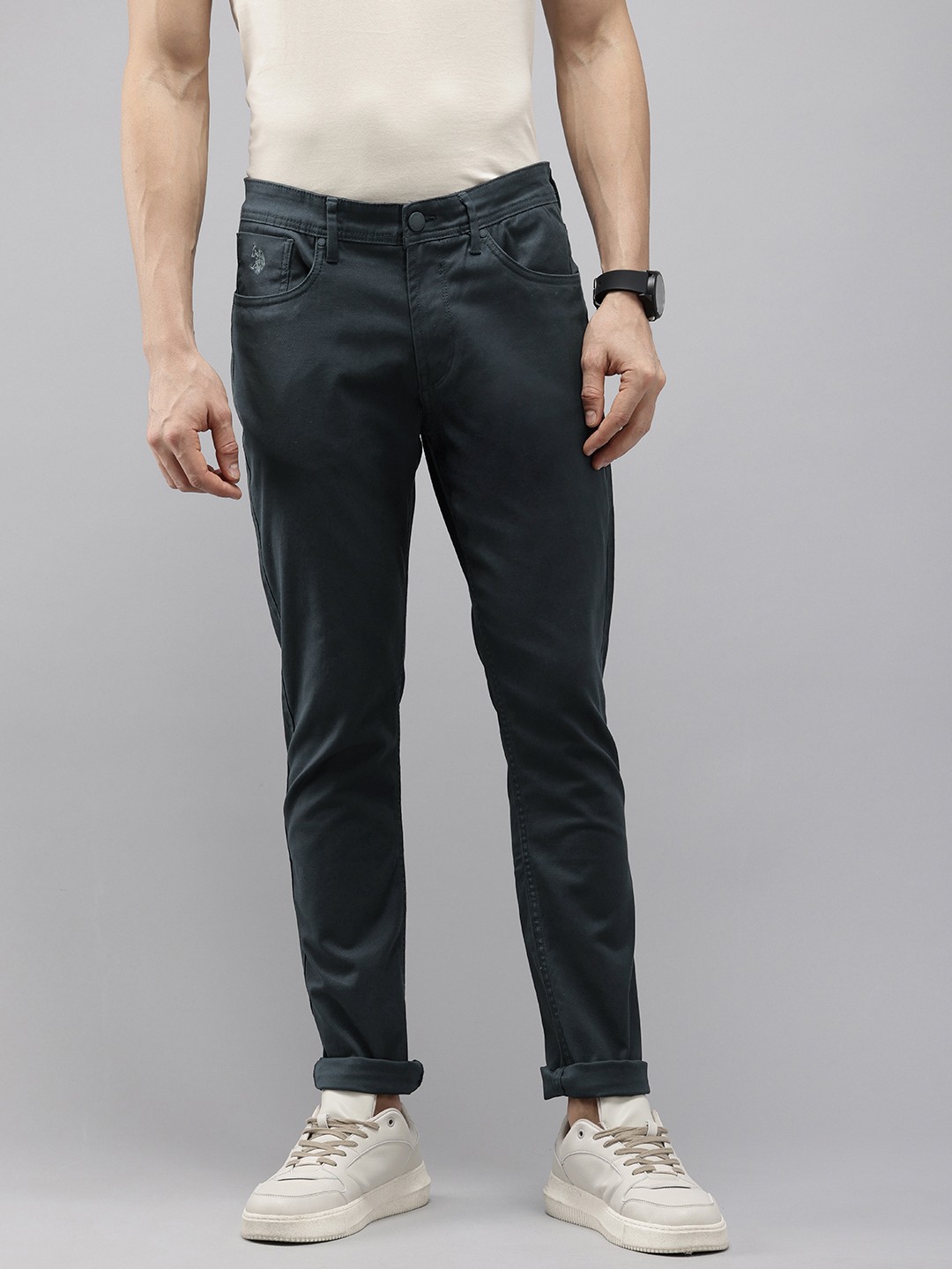 

U.S. Polo Assn. Men Slim Fit Stretchable Jeans, Navy blue