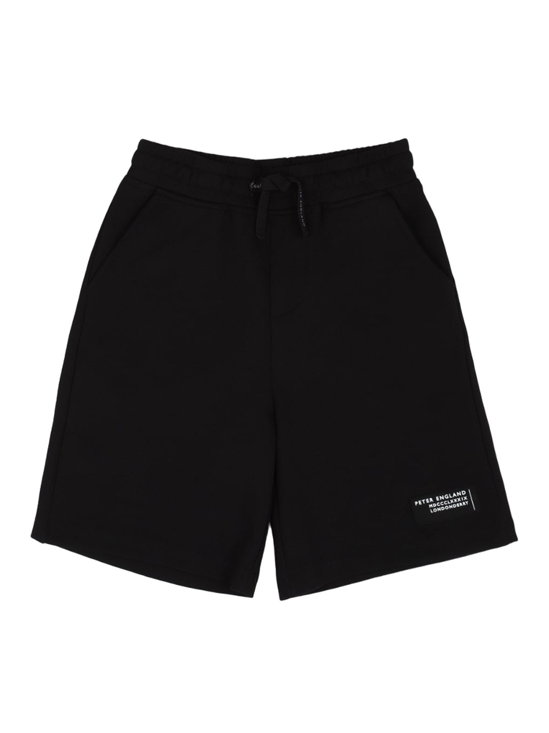 

Peter England Boys Mid-Rise Shorts, Black