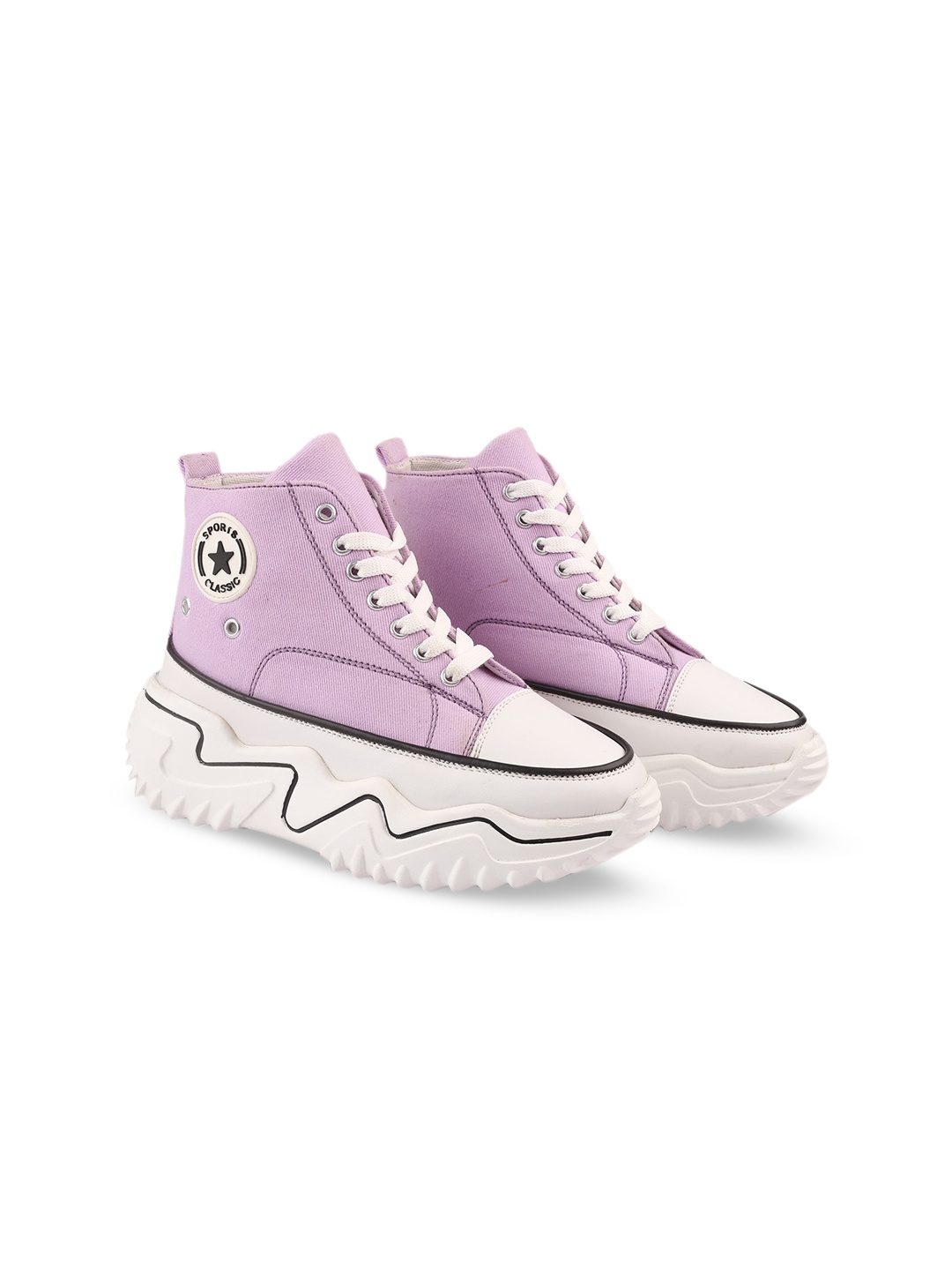 

The Roadster Lifestyle Co. Women Mid-Top Lightweight Sneakers, Lavender