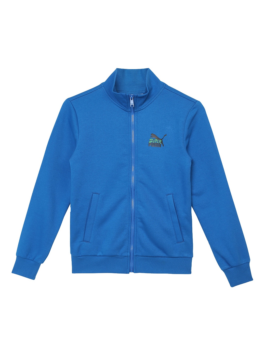 

Puma Boys Printed Cotton Sporty Jacket, Blue