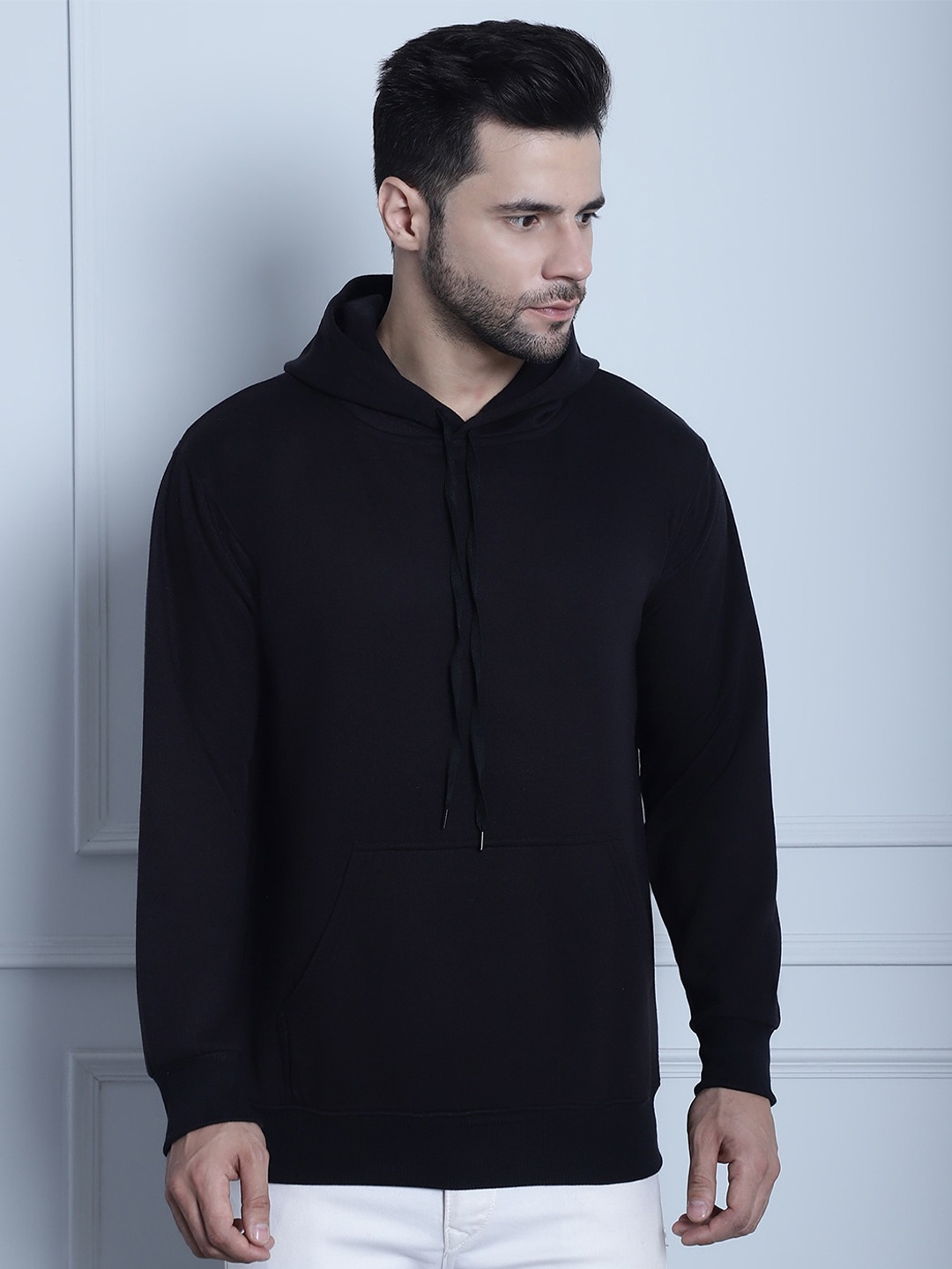 

VIMAL JONNEY Hooded Fleece Pullover Sweatshirt, Black