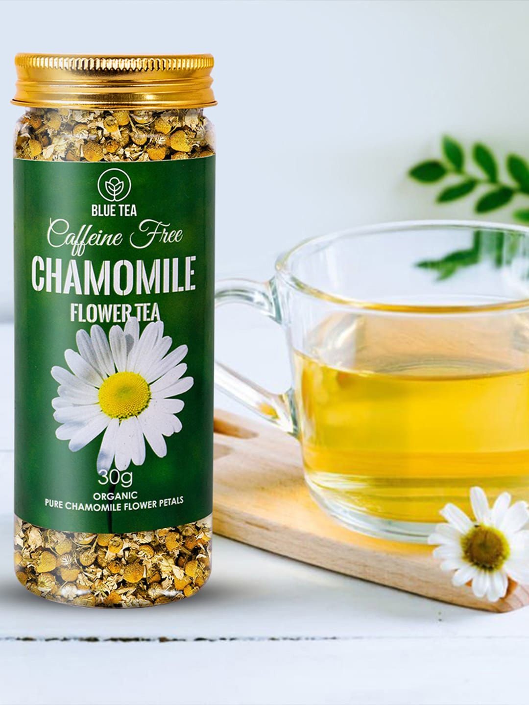 

BLUE TEA Set Of 3 Chamomile Flower Tea 30 g, Yellow