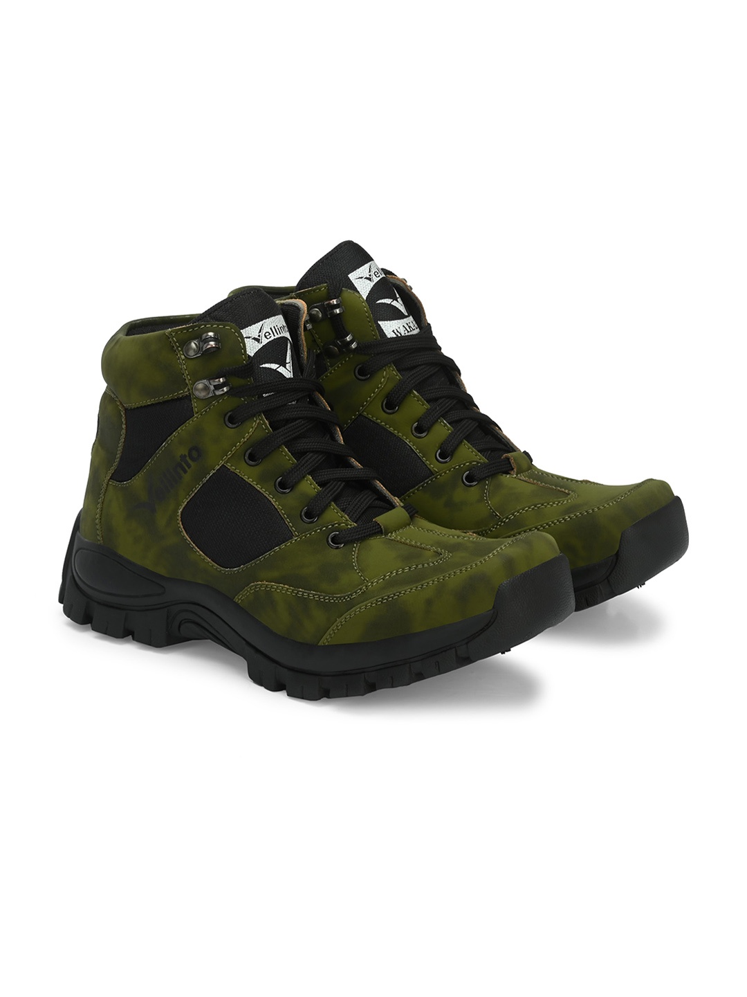 

Vellinto Men Casual Miliatry Boots, Green