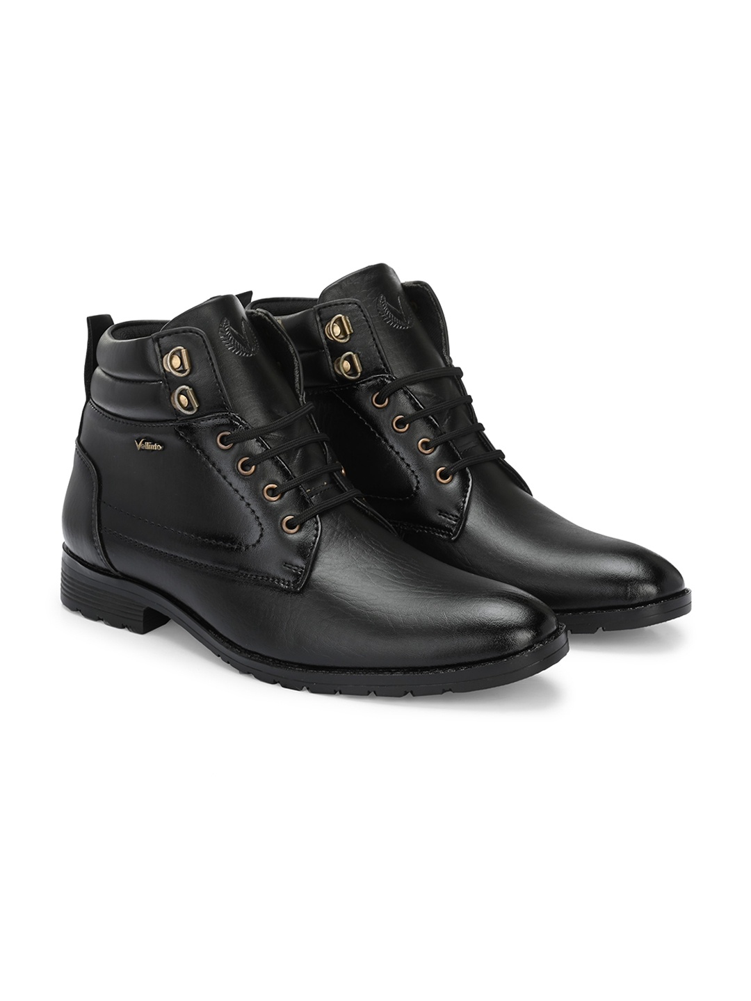 

Vellinto Men DUST-OFF Mid-Top Regular Boots, Black