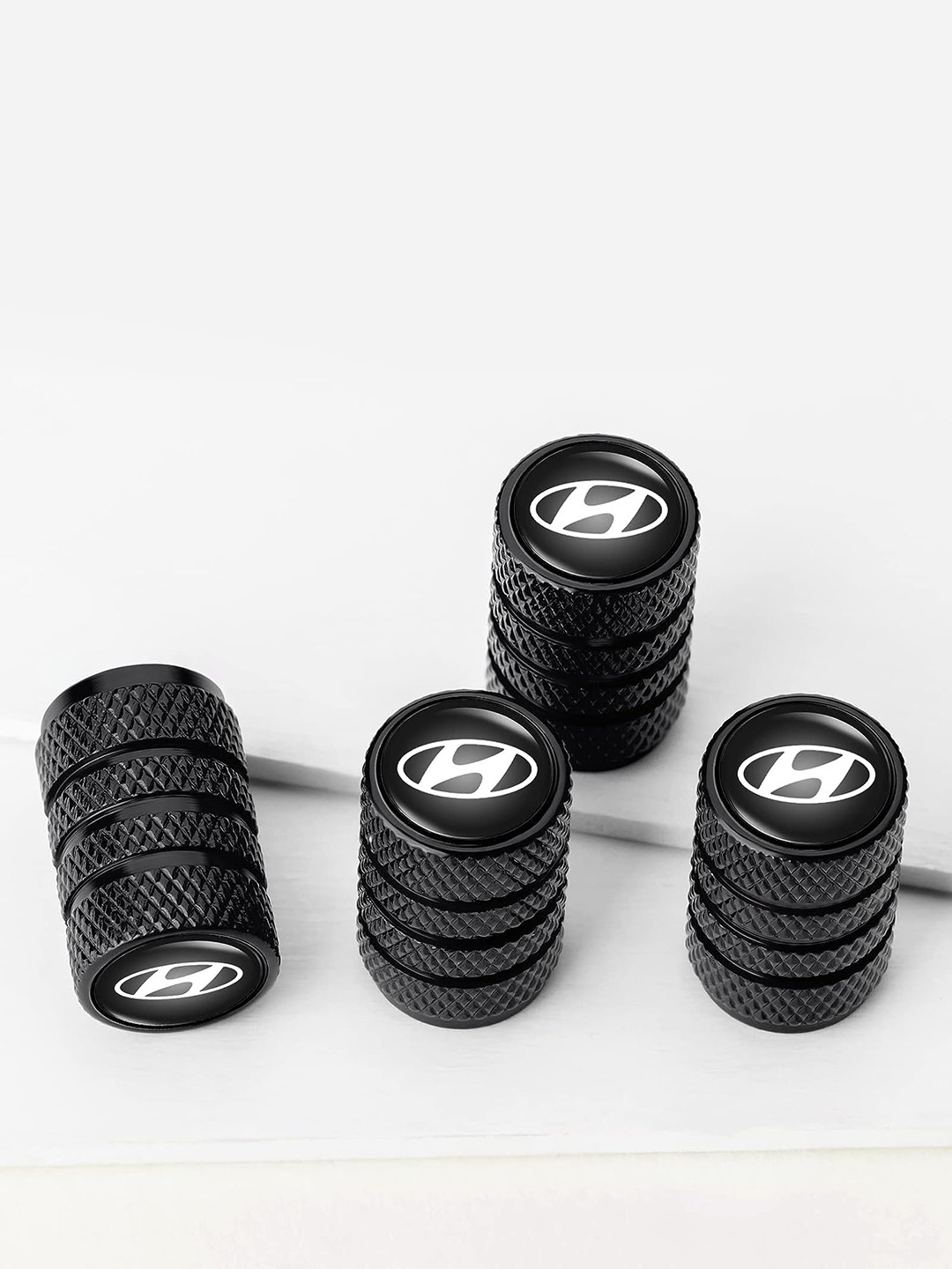 

CONTACTS Set of 4 Car Tire Valve Stem Caps, Black