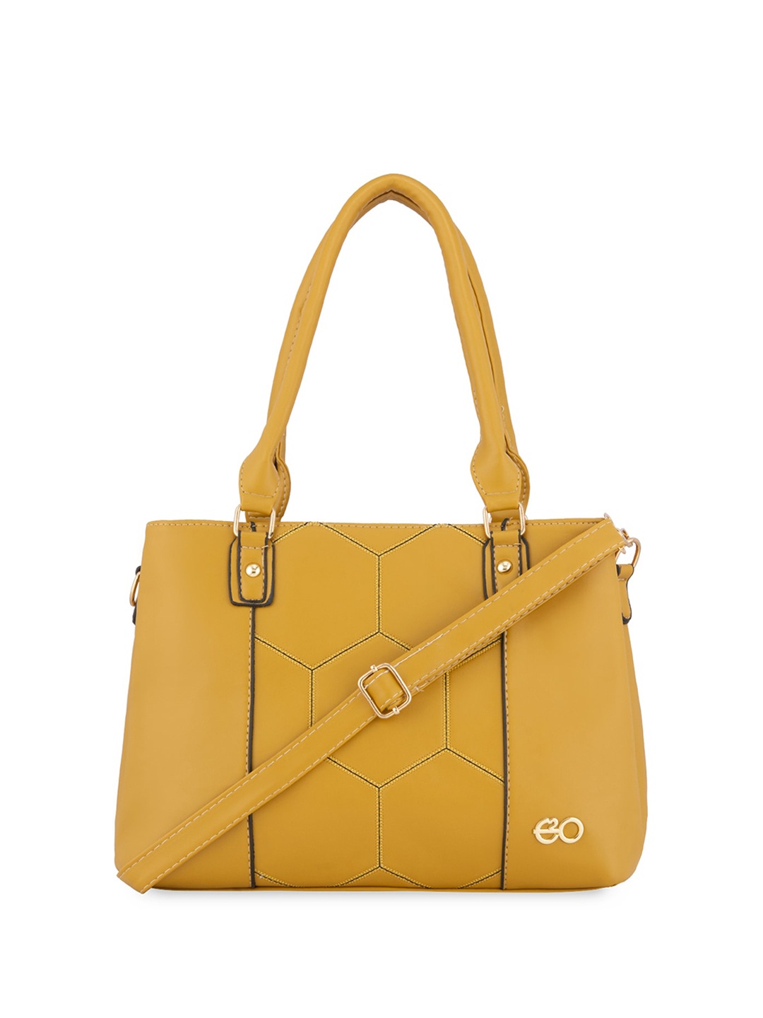 

E2O Textured Structured Handheld Bag, Yellow