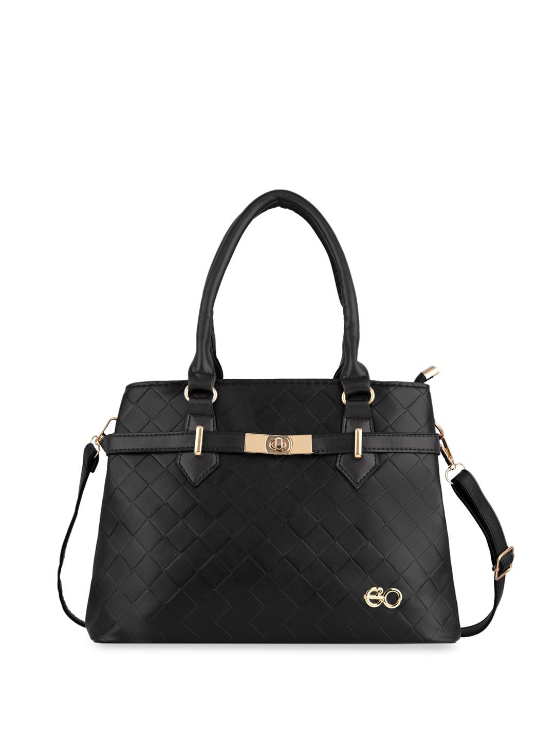

E2O Quilted Handheld Bag, Black