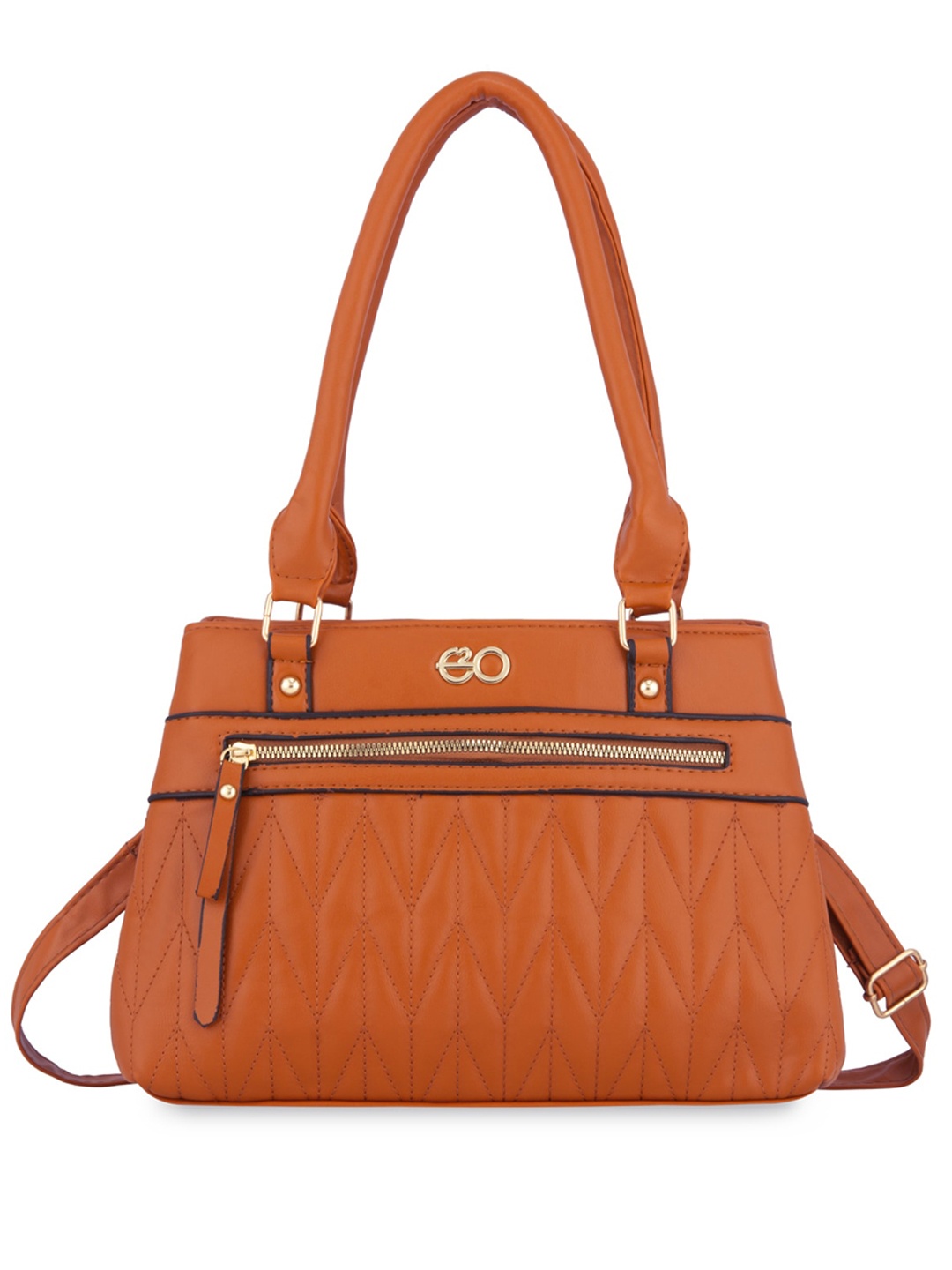 

E2O Quilted Handheld Bag, Orange