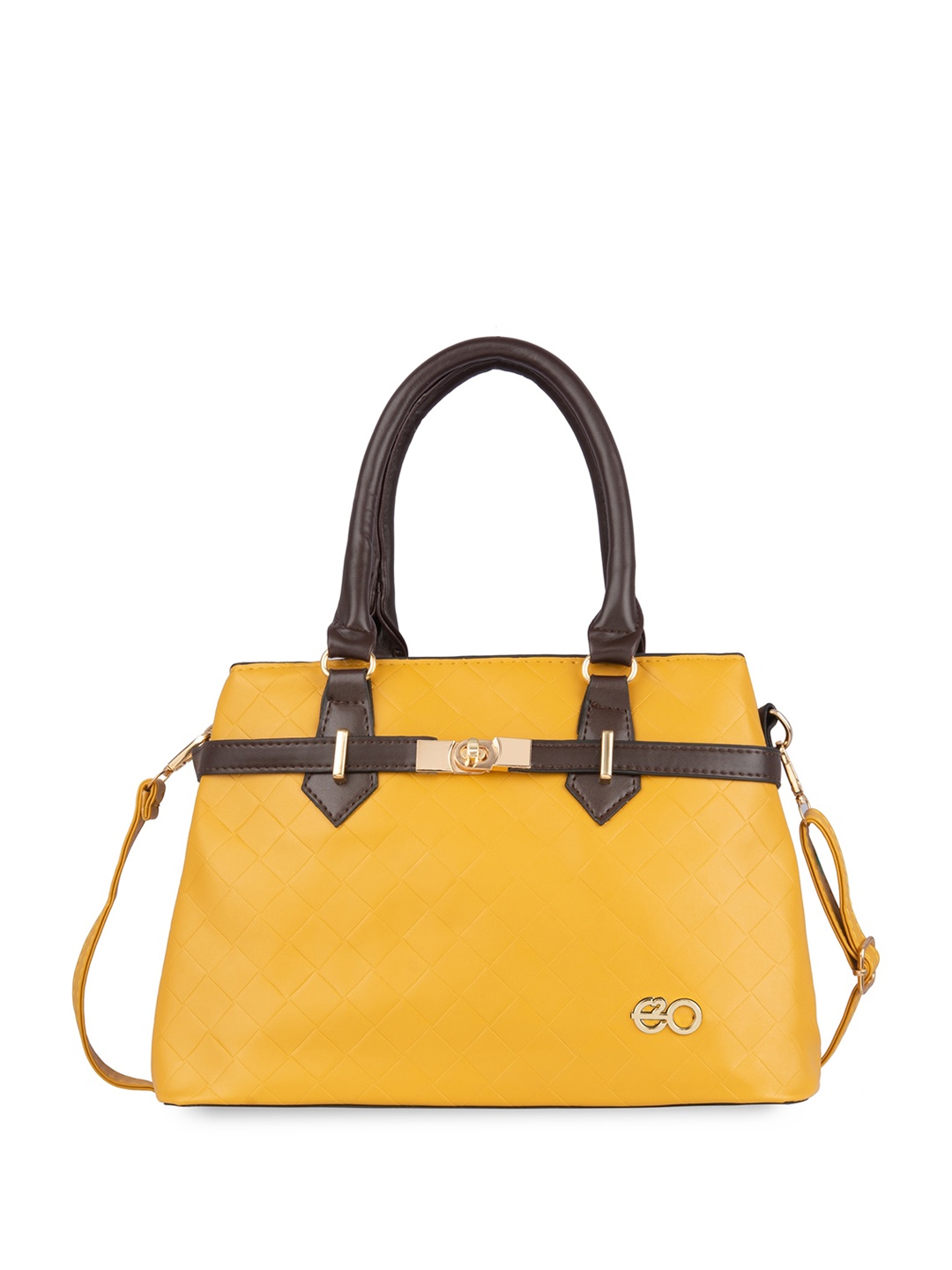 

E2O Textured Structured Handheld Bag, Yellow