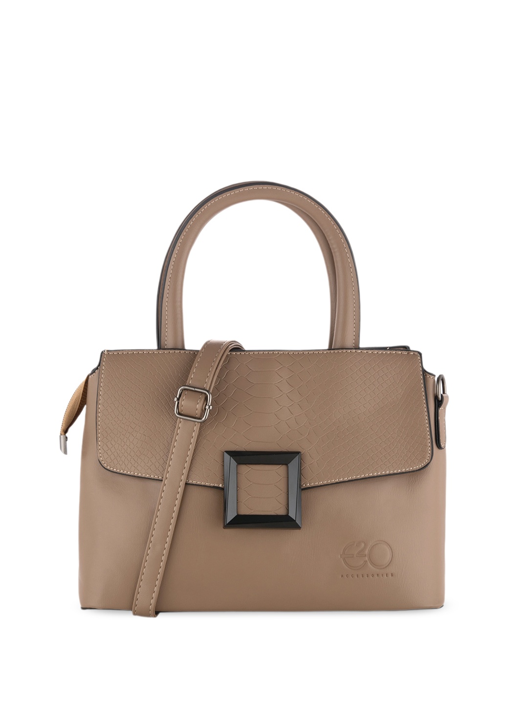 

E2O Textured Structured Handheld Bag, Brown