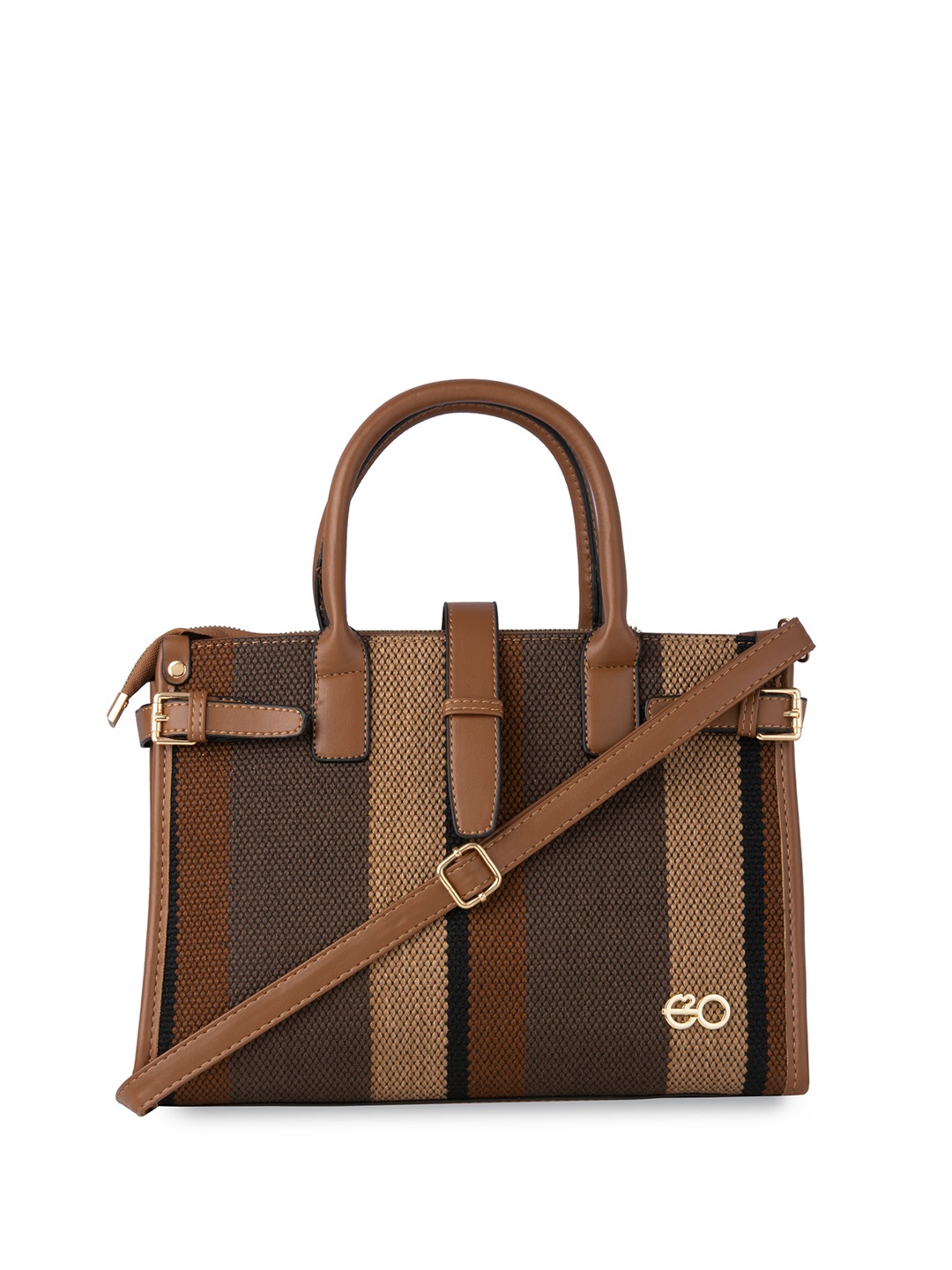 

E2O Textured Structured Handheld Bag, Brown