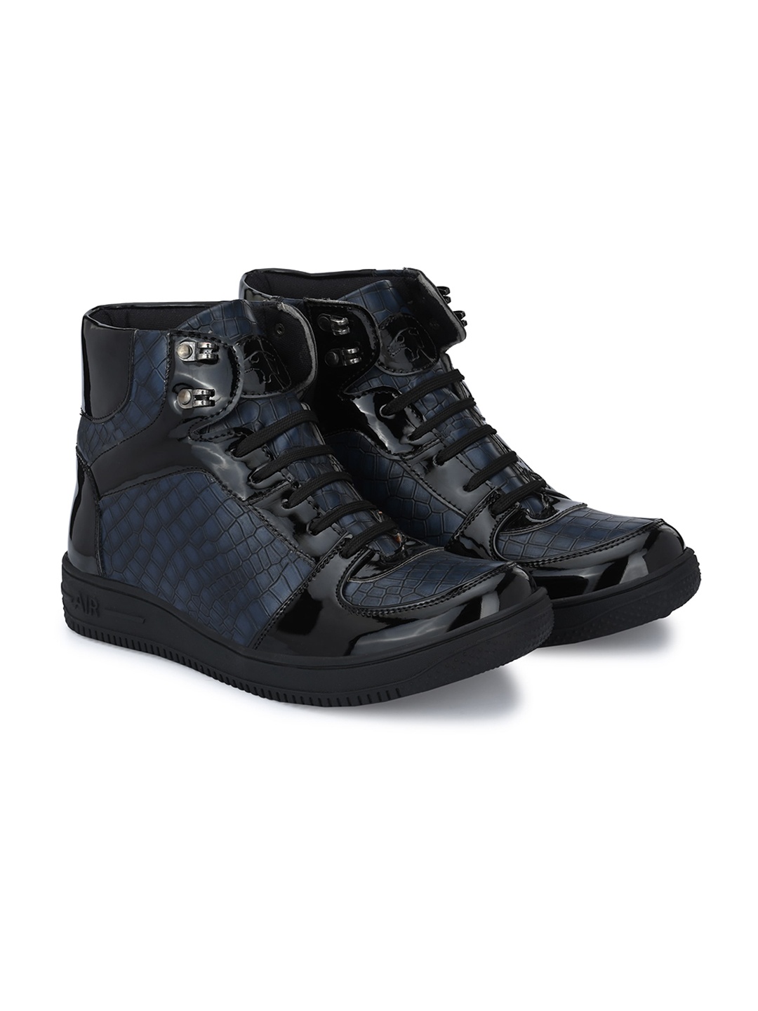 

Vellinto Men MARCUS Mid-Top Textured Regular Boots, Navy blue