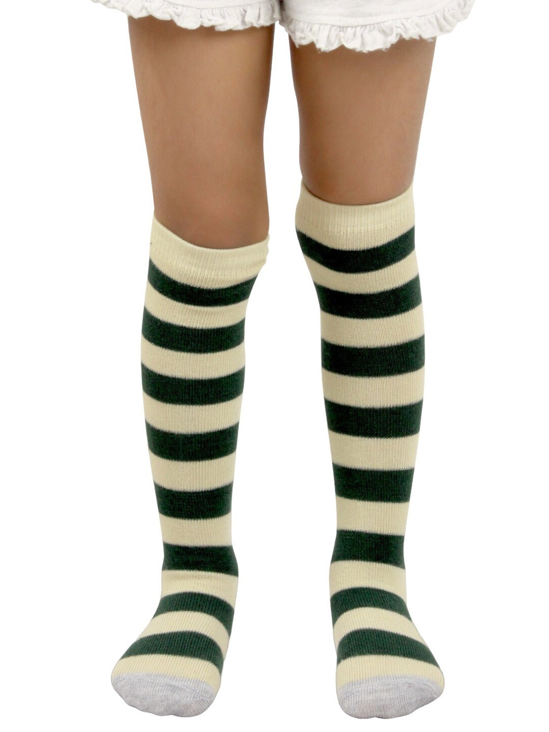 

BAESD Kids Striped Knee-Length Socks, Beige