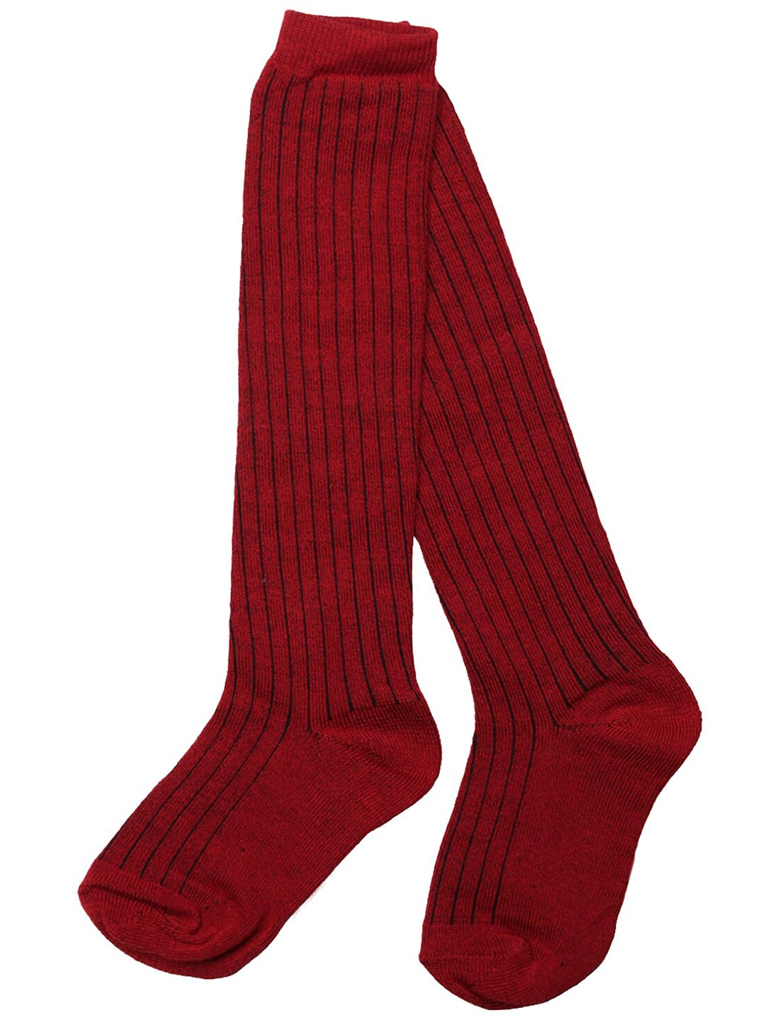 

BAESD Kids Striped Knee-Length Socks, Red