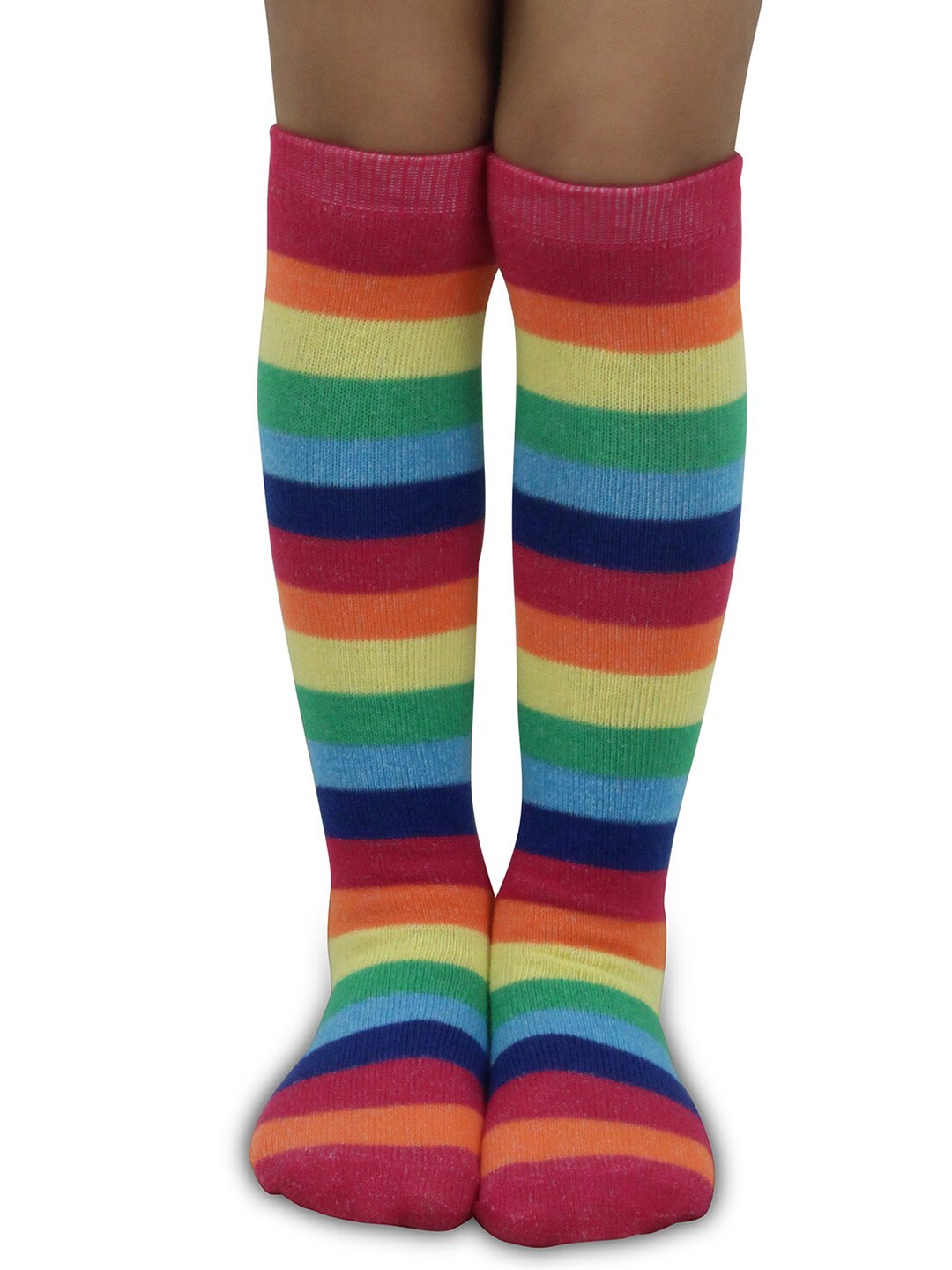 

BAESD Kids Striped Knee-Length Socks, Pink