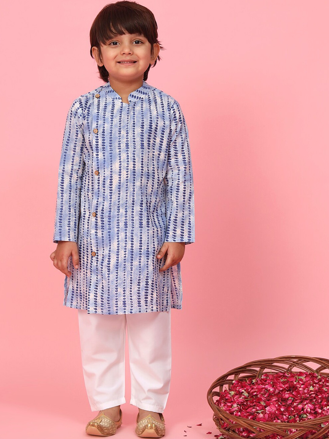 

Readiprint Boys Printed Regular Pure Cotton Kurta With Pyjamas, Blue