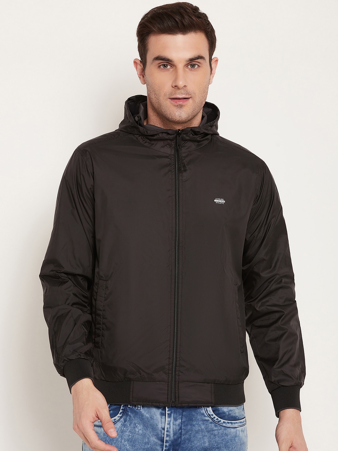 

Okane Men Reversible Water-Resistant Outdoor Bomber Jacket, Grey