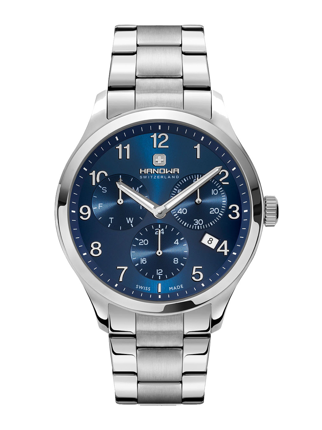 

Hanowa Birseck Men Stainless Steel Bracelet Style Straps Analogue Watch HAWGI2200202, Blue