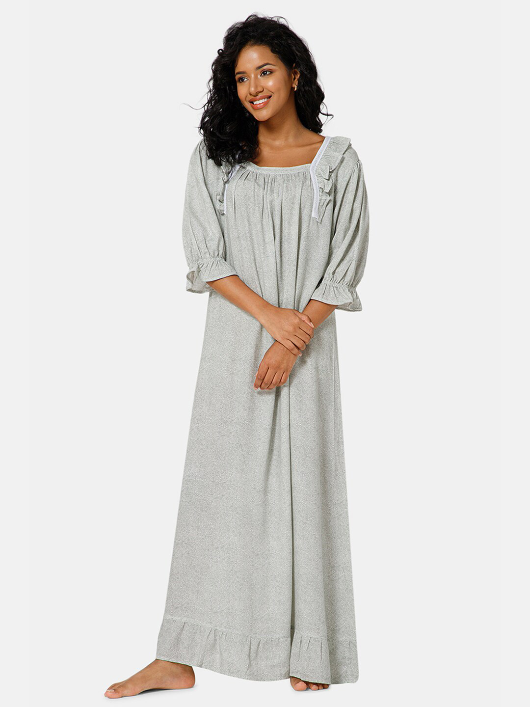 

NAIDU HALL Geometric Printed Maxi Nightdress NT41GRN2XLBRA_760, Green