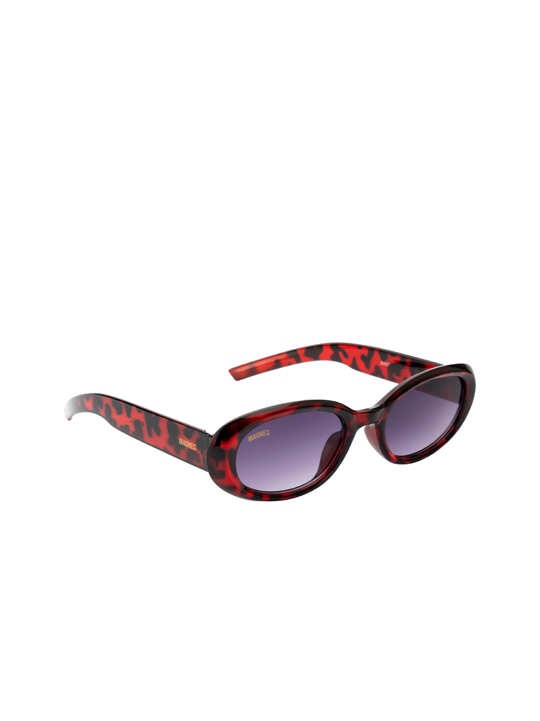 

MAGNEQ Unisex Oval Sunglasses with UV Protected Lens MG D007/S C7 5518, Purple