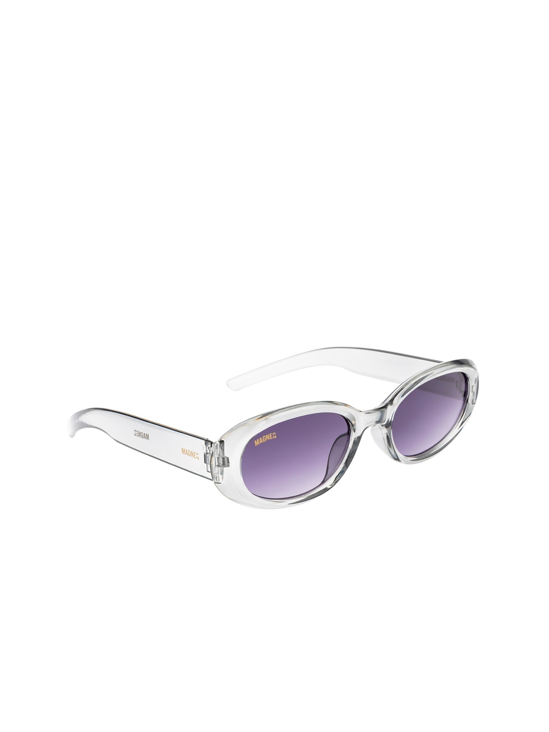 

MAGNEQ Unisex Oval Sunglasses with UV Protected Lens MG D007/S C4 5518, Purple