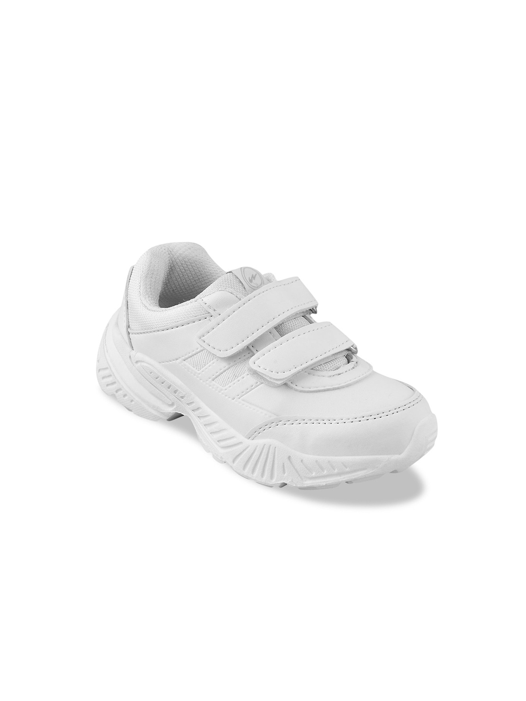 

Campus Kids Textured Velcro School Sneakers, White