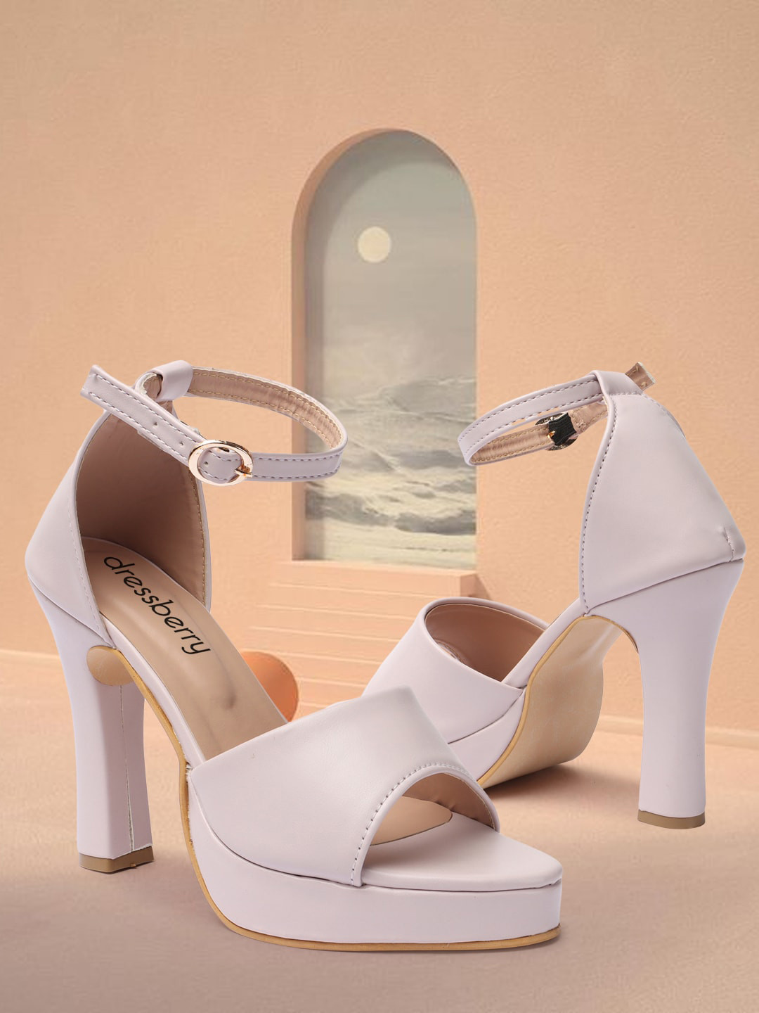 

DressBerry Purple Party Stiletto Heels With Backstrap