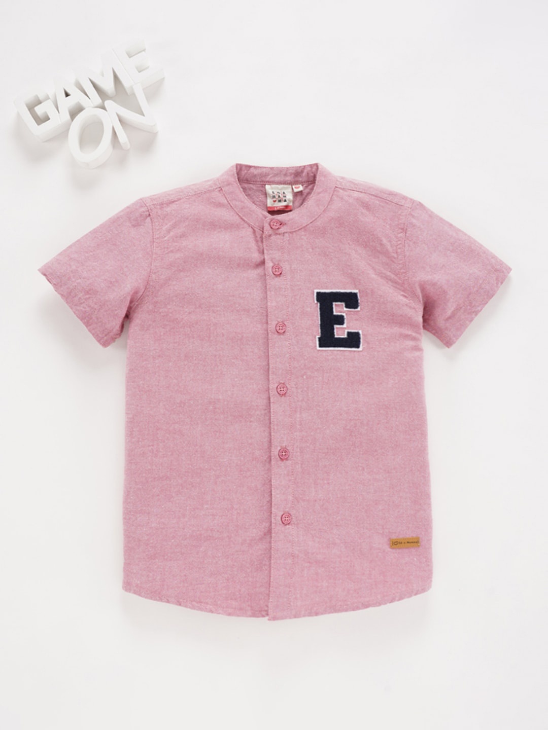 

Ed-a-Mamma Boys Regular Fit Opaque Cotton Casual Shirt, Red