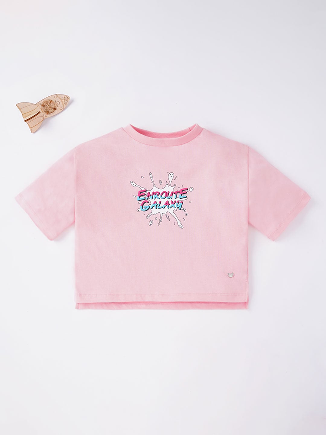 

Ed-a-Mamma Girls Typography Printed Cotton T-shirt, Pink
