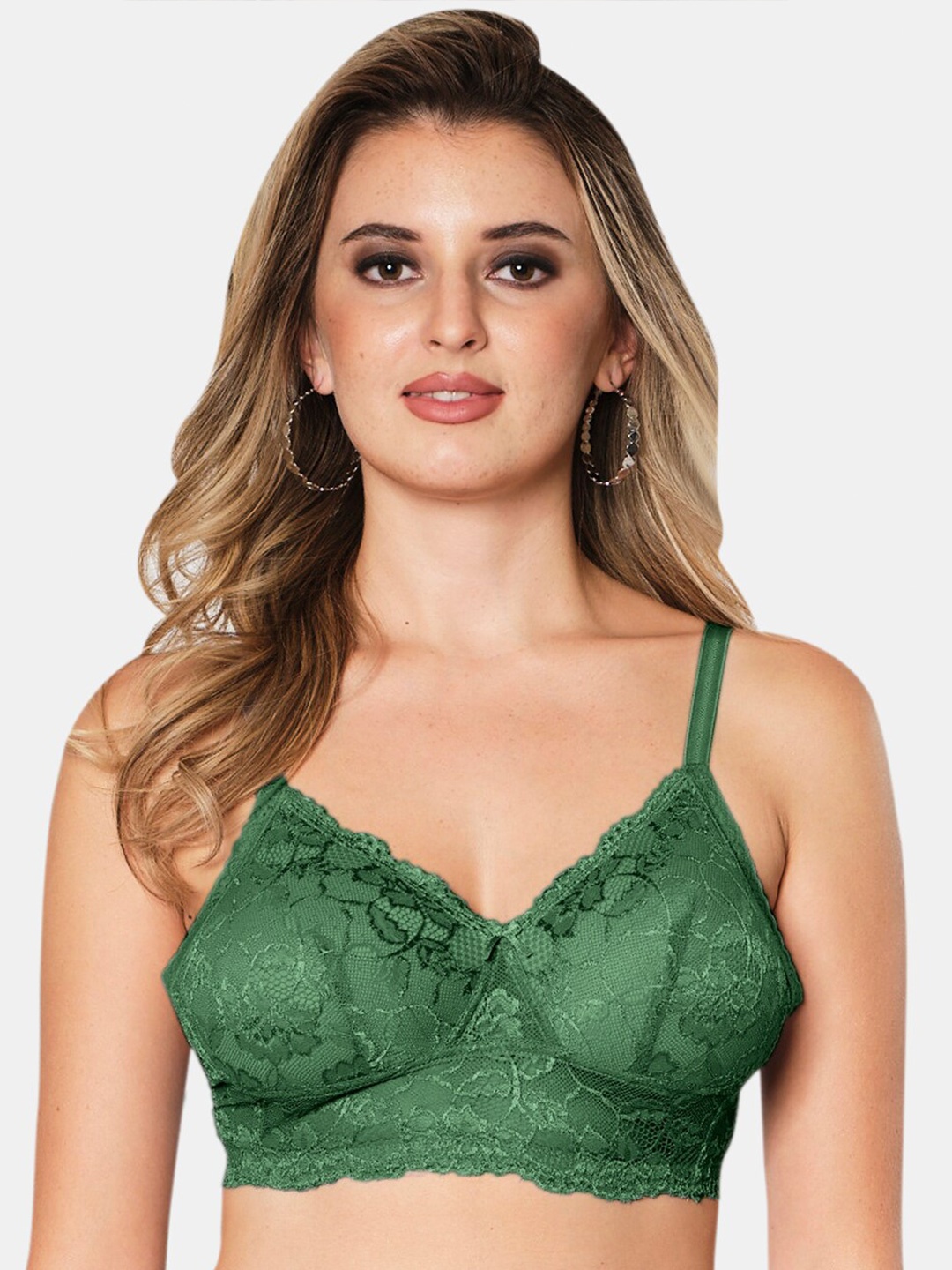 

Sonari Self Design Medium Coverage Lightly Padded All Day Comfort Bra, Green