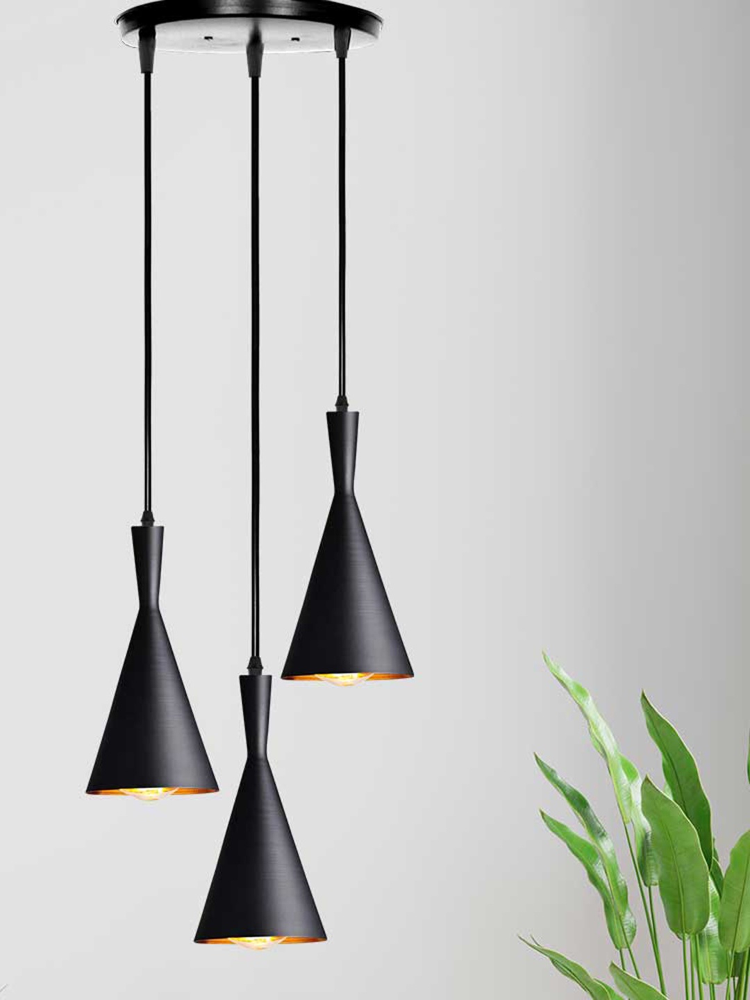 

Home Craft Theme Black Cone Shape Pendant Hanging Ceiling Lamp