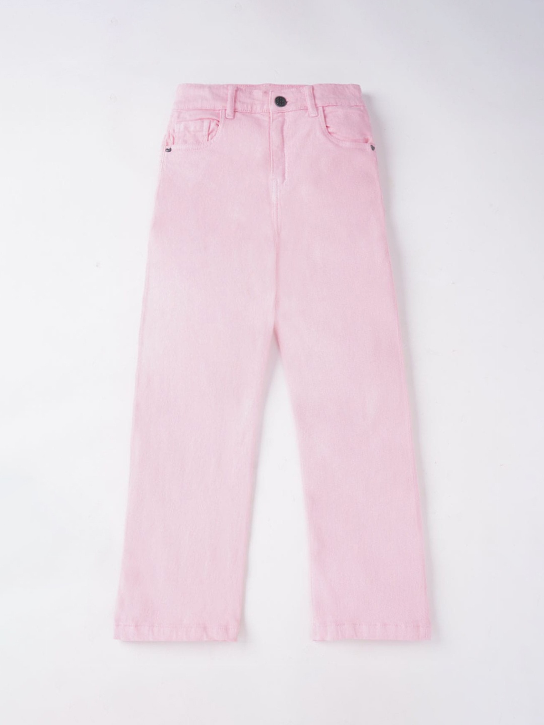 

Ed-a-Mamma Girls Straight Fit Stretchable Jeans, Pink