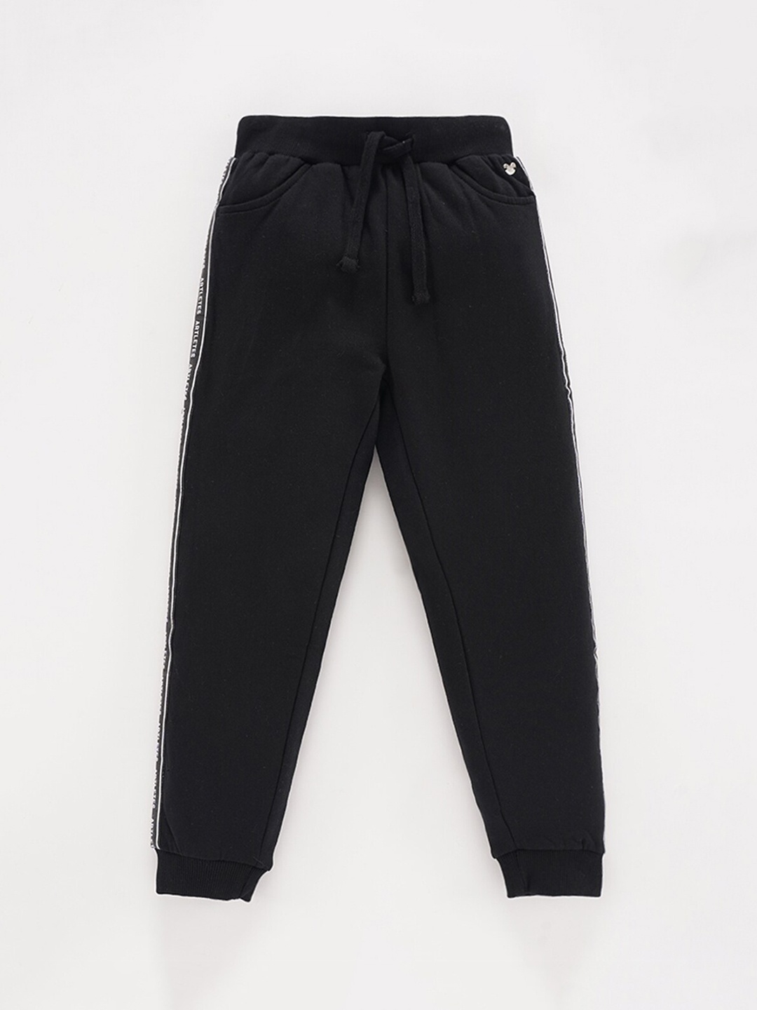 

Ed-a-Mamma Girls Mid-Rise Cotton Joggers, Black