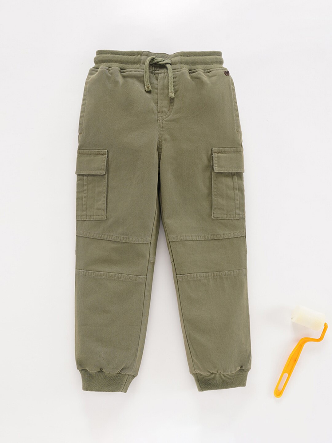 

Ed-a-Mamma Boys Mid-Rise Cotton Joggers, Olive