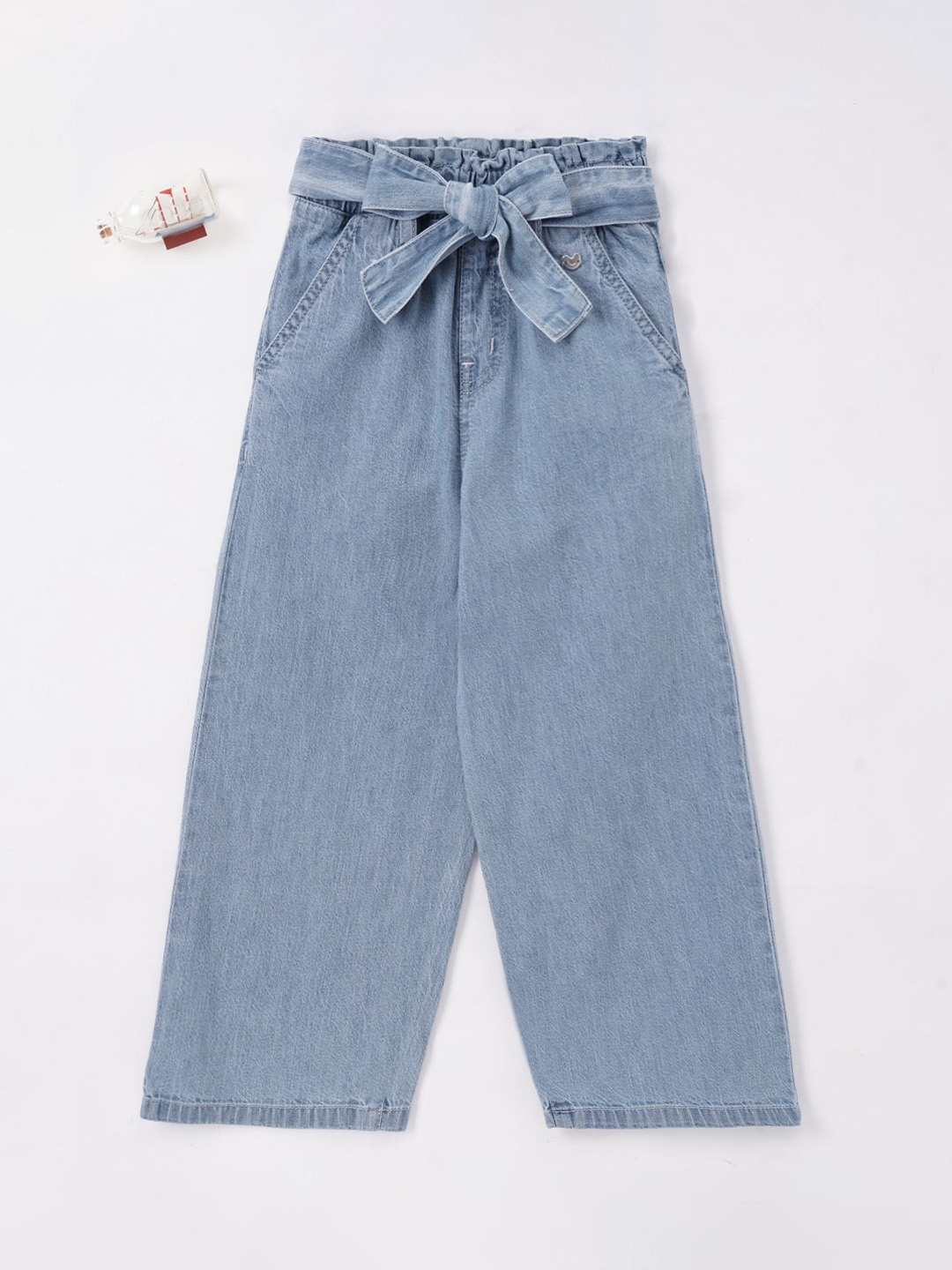 

Ed-a-Mamma Girls Wide Leg Stretchable Jeans, Blue