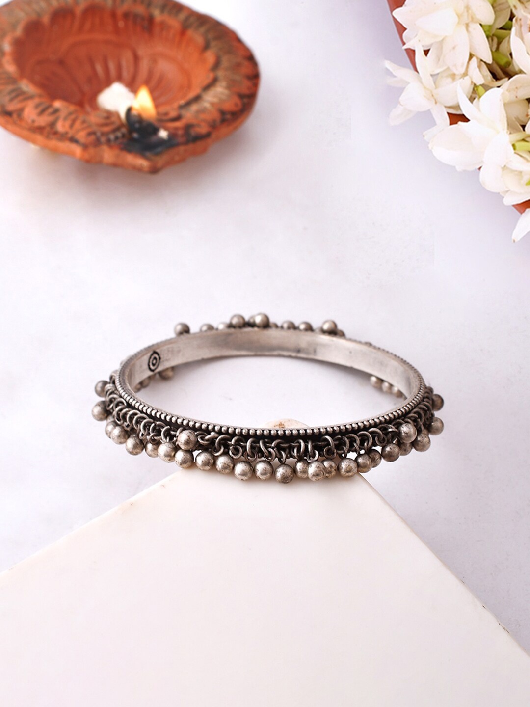 

Voylla Silver-Plated Bangle-Style Bracelet