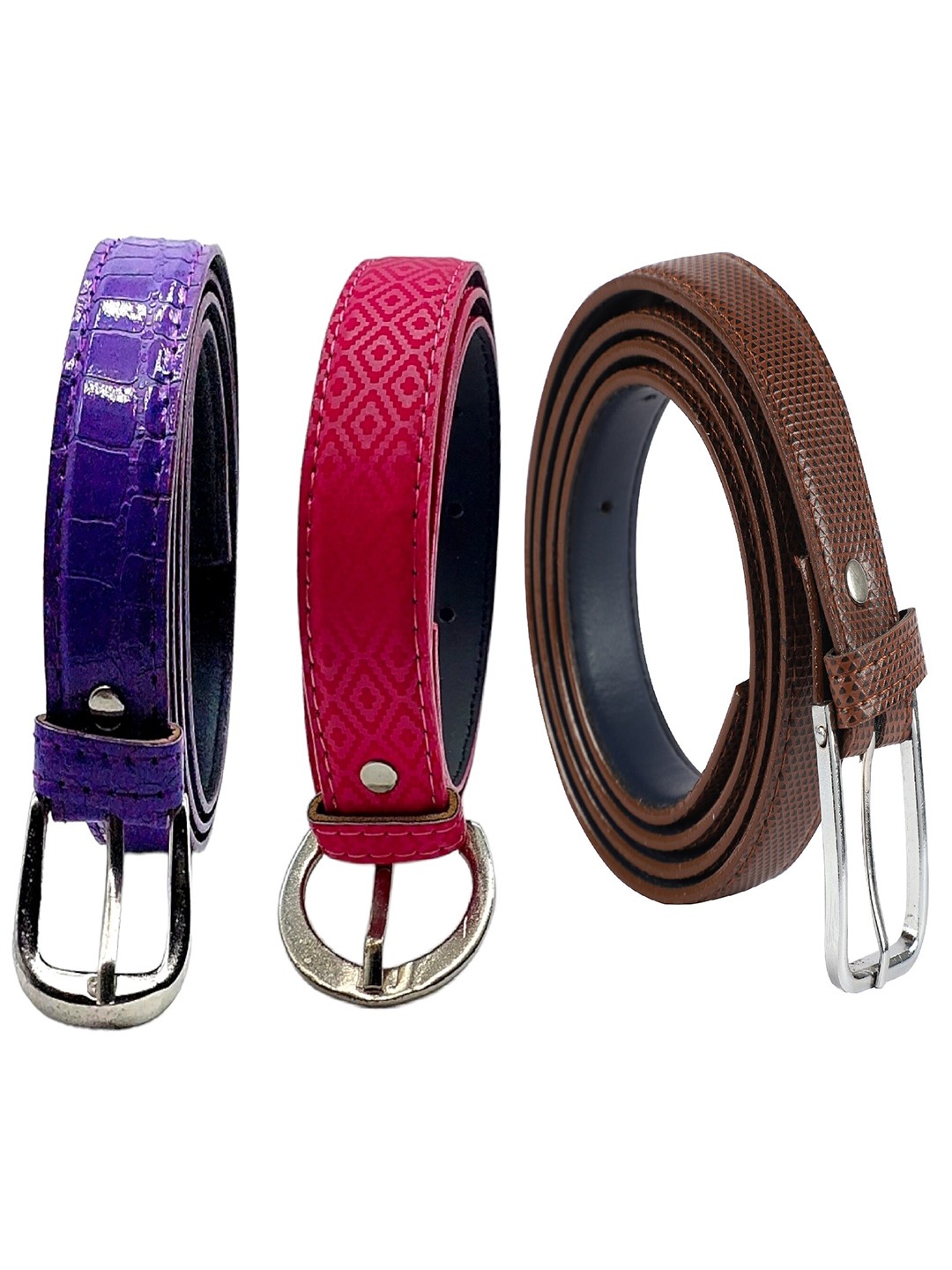 

DIAN Women Purple Textured 3 PU Belt