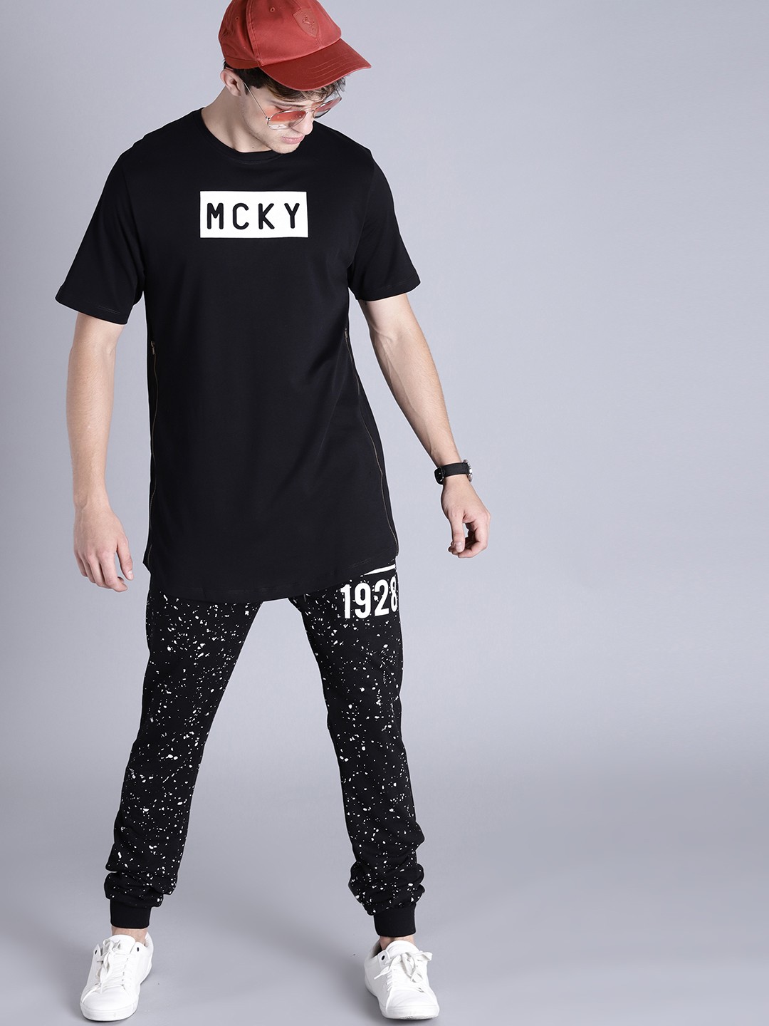

Kook N Keech Disney Men Black Longline T-shirt with Zips
