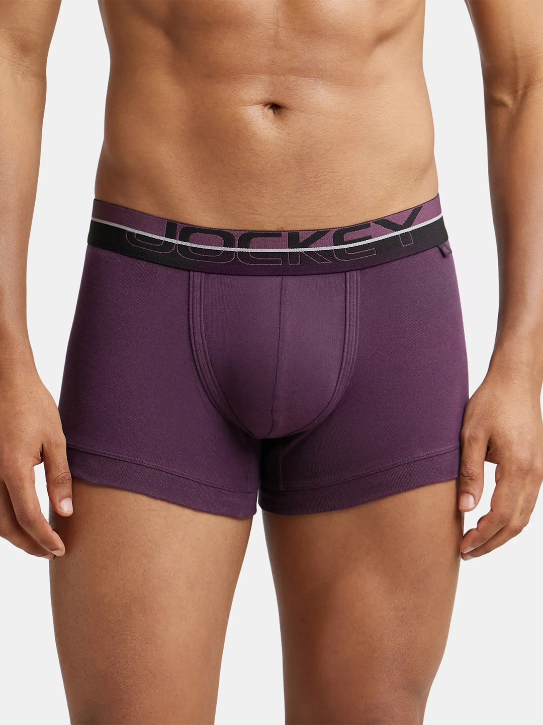 

Jockey Mid-Rise Combed Cotton Trunk FP03-0101-PLPFC, Purple