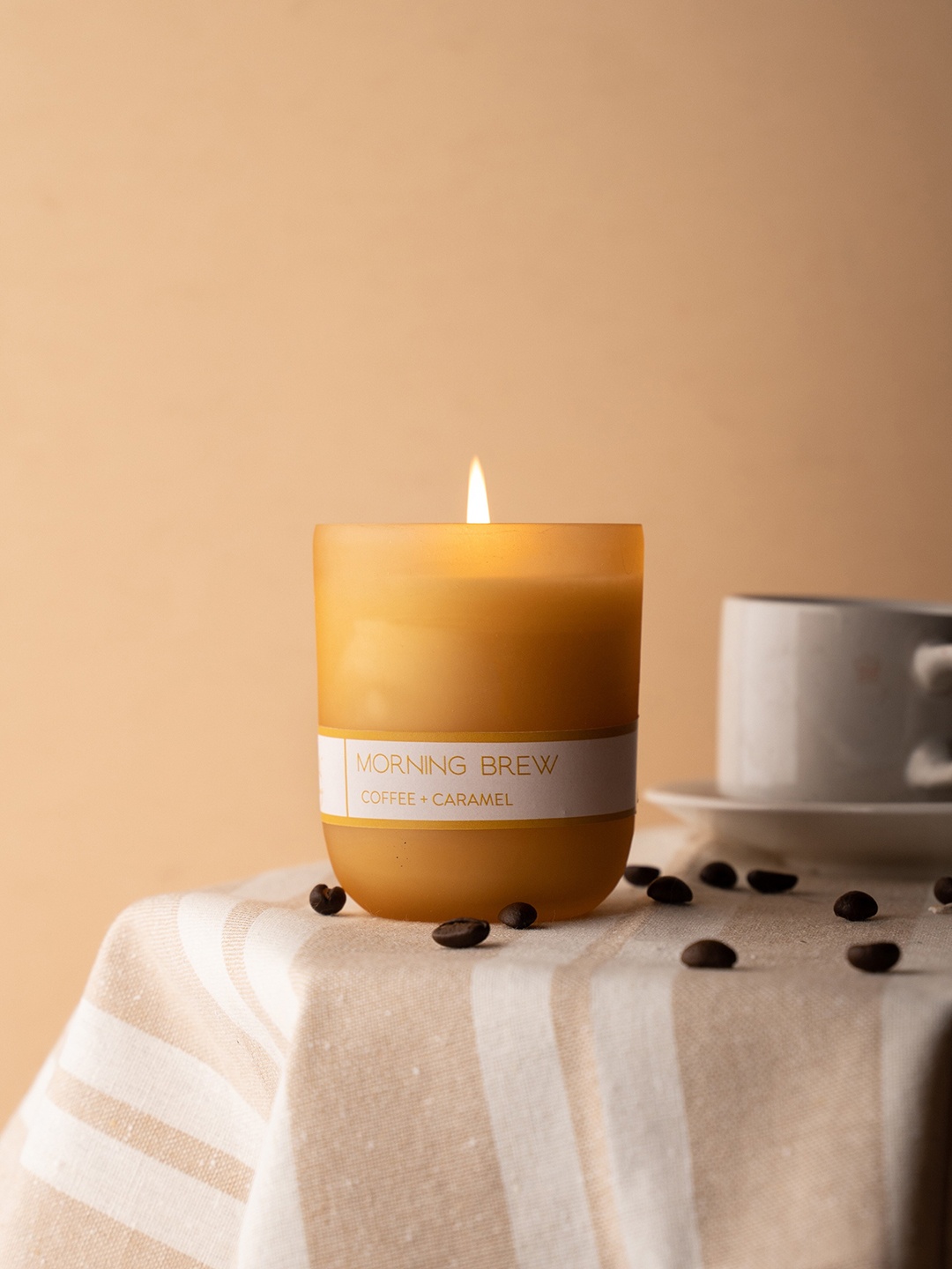 

Suramya Living Beeswax 3Pc Smoke Free Non-Toxic Scented Candles 150 gm, Grey