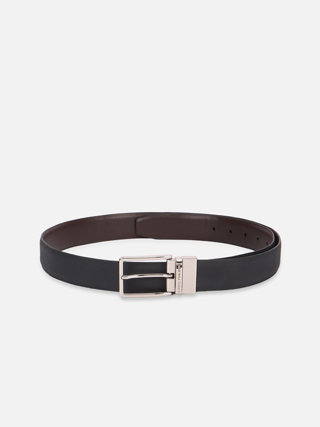 

Louis Philippe Men Leather Reversible Formal Belt, Black