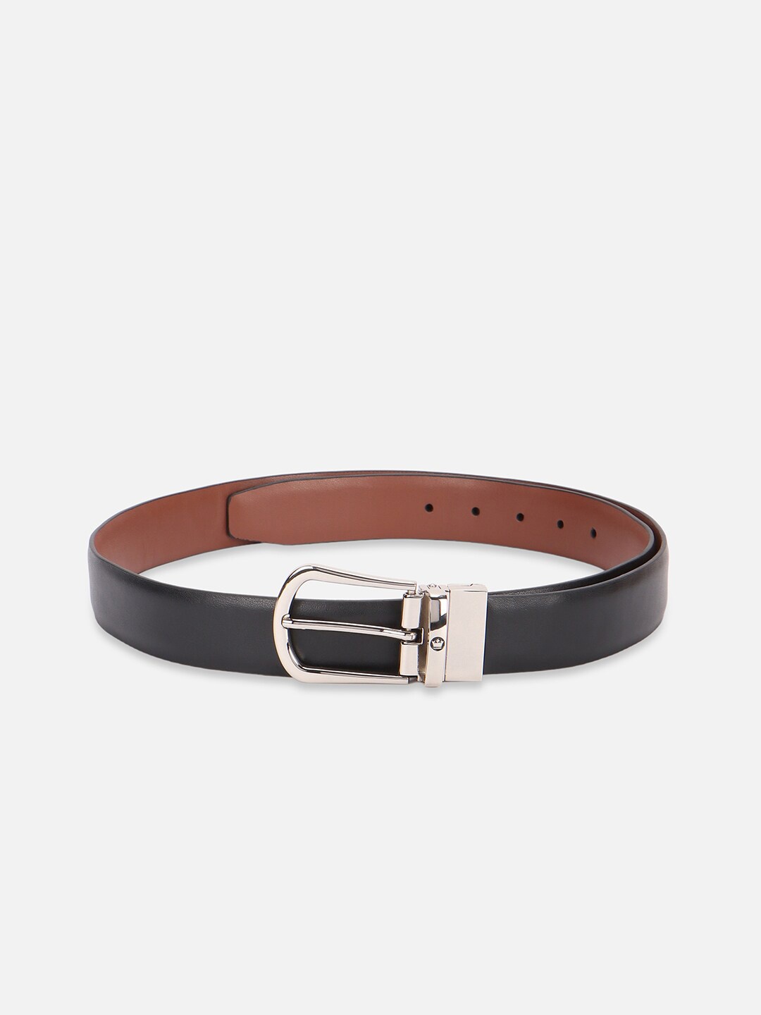

Louis Philippe Men Leather Reversible Formal Belt, Black