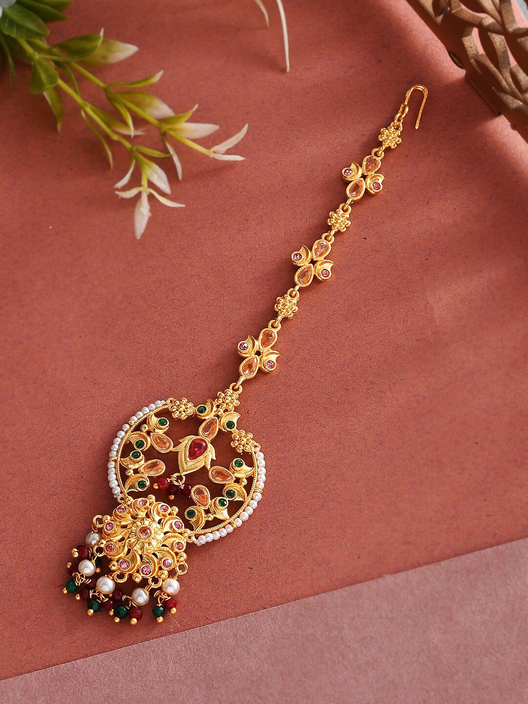 

Voylla Gold Plated Pearls Head Jewellery