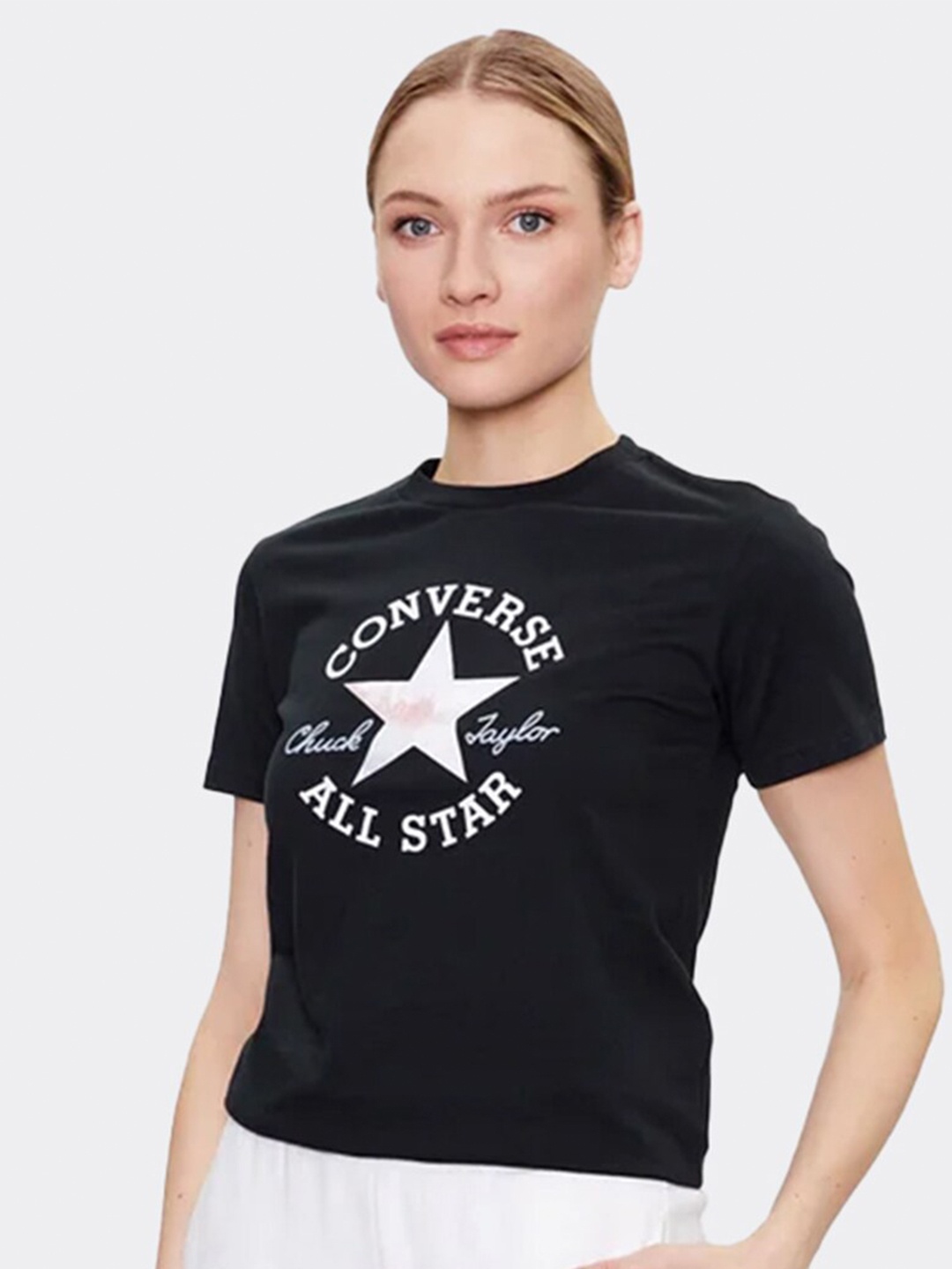 Converse Women Chuck Patch Infill T-shirt, Black